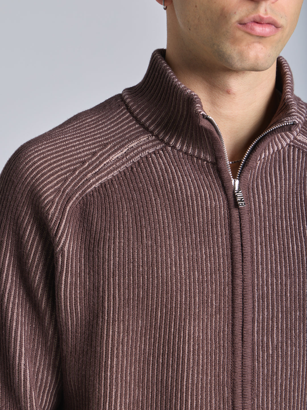 FULL ZIP COTTON SWEATER