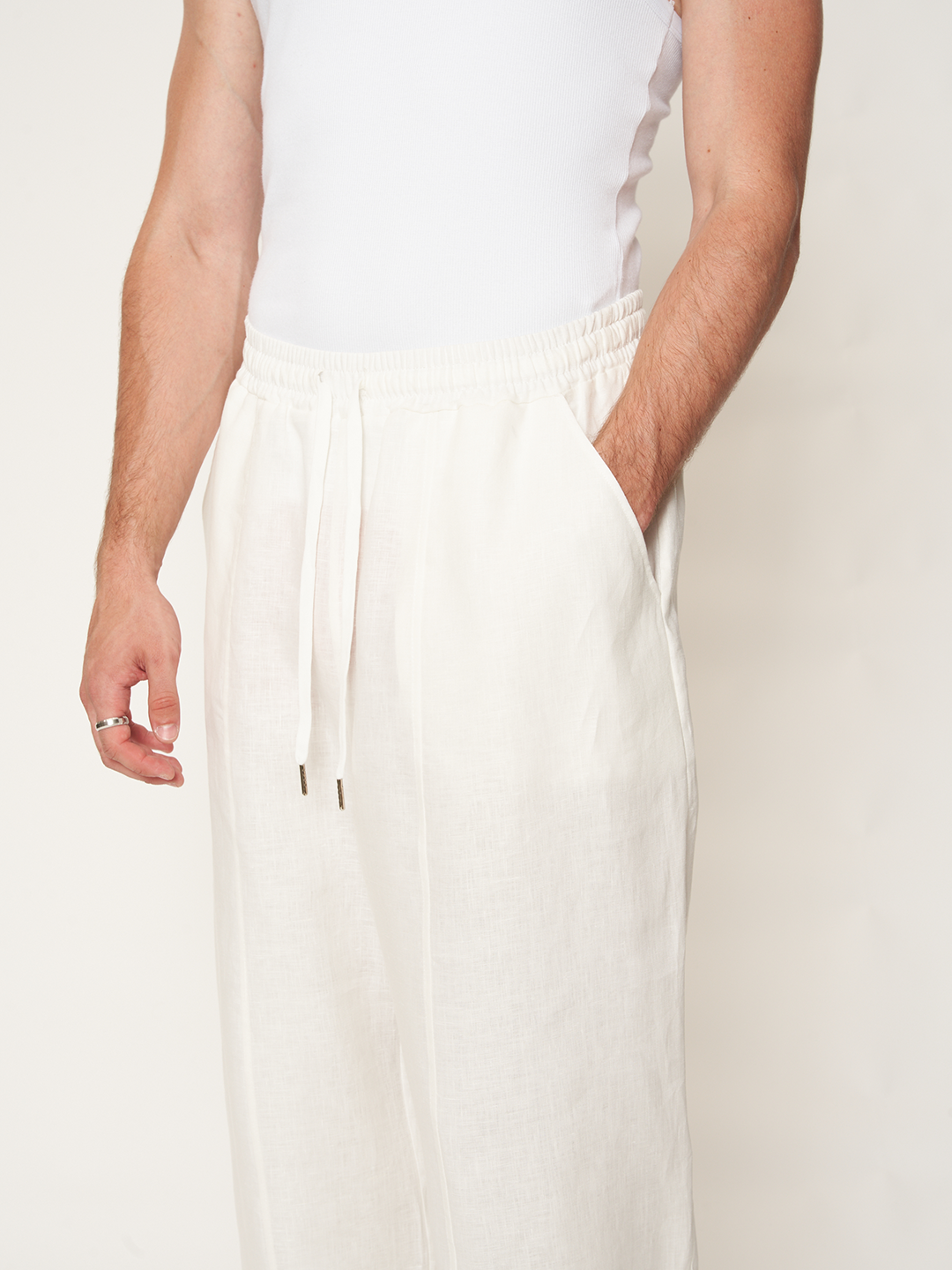 BIGGY TROUSERS 100% Lino