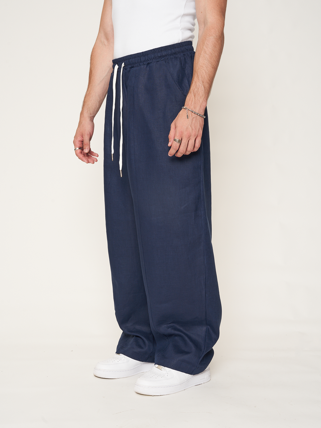 BIGGY TROUSERS 100% Lino