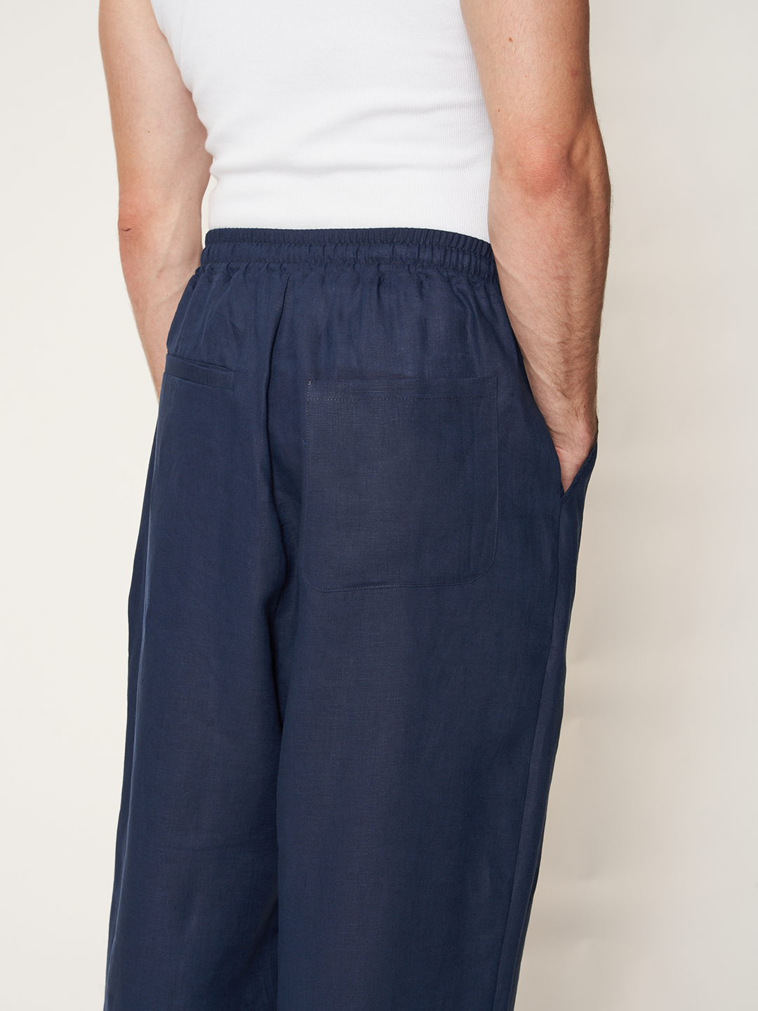 BIGGY TROUSERS 100% Lino