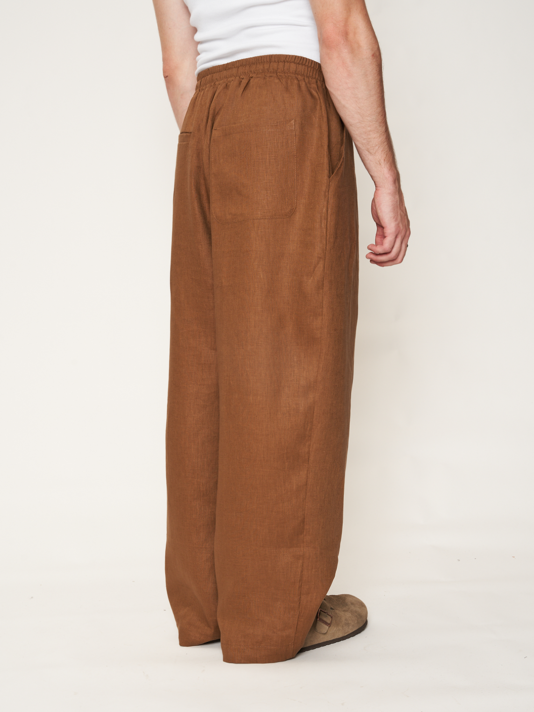 BIGGY TROUSERS 100% Lino