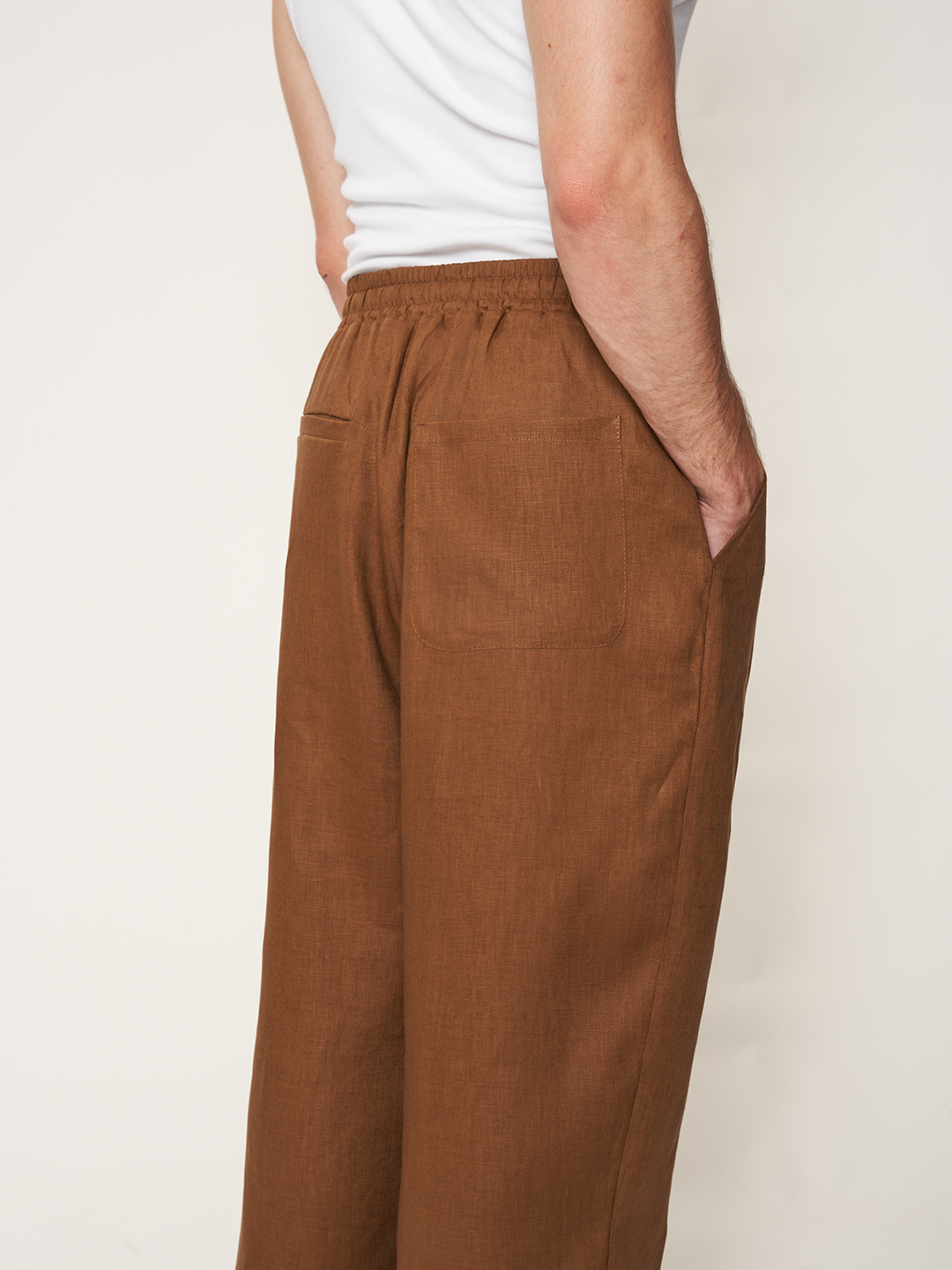 BIGGY TROUSERS 100% Lino