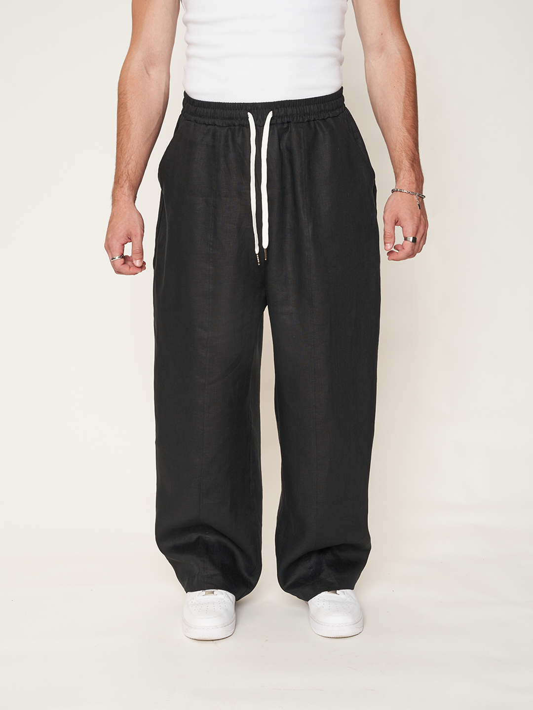 BIGGY TROUSERS 100% Lino