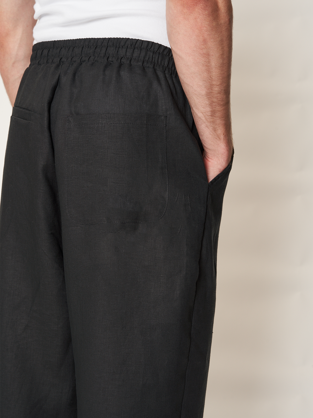 BIGGY TROUSERS 100% Lino