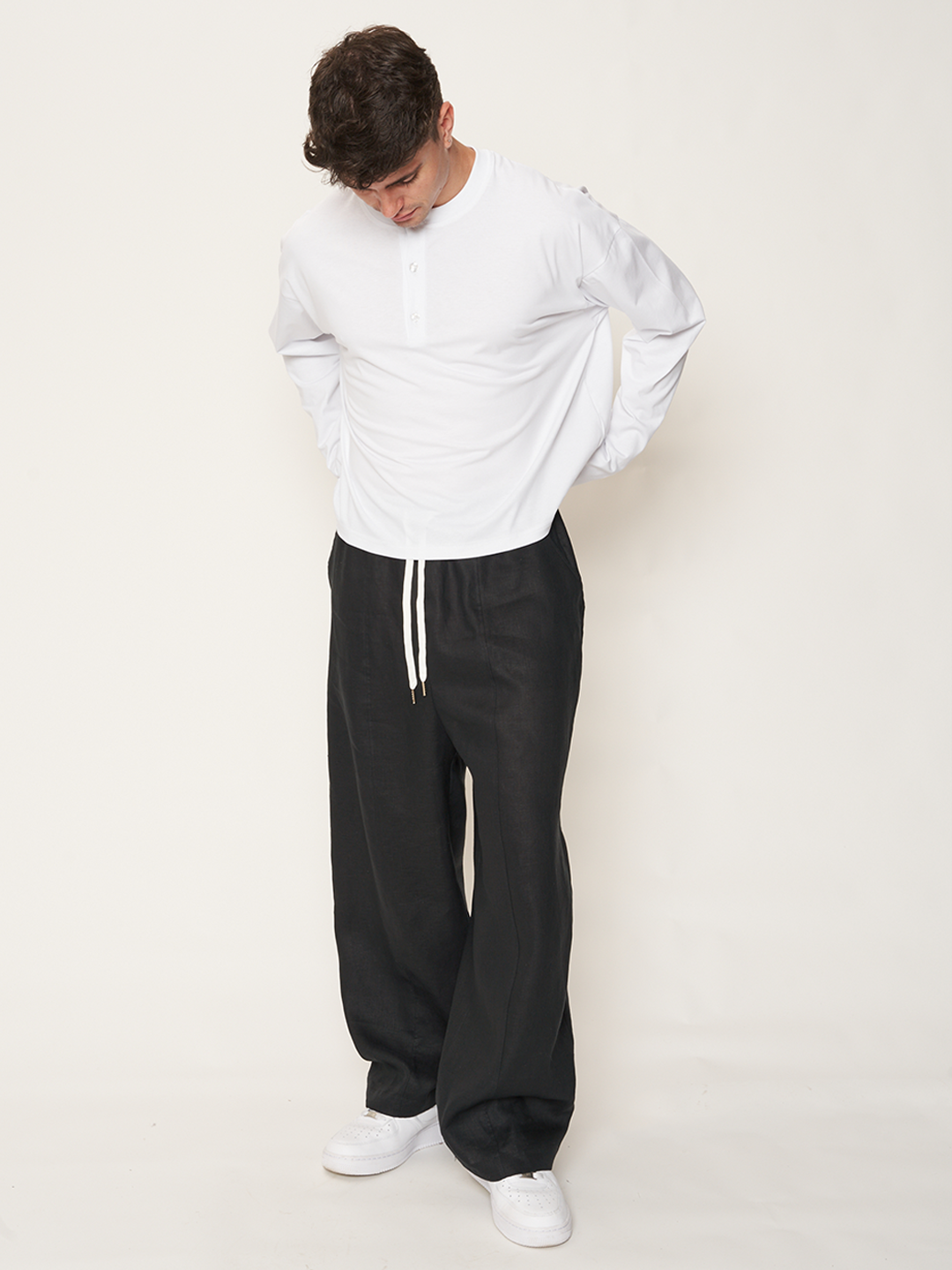 BIGGY TROUSERS 100% Lino