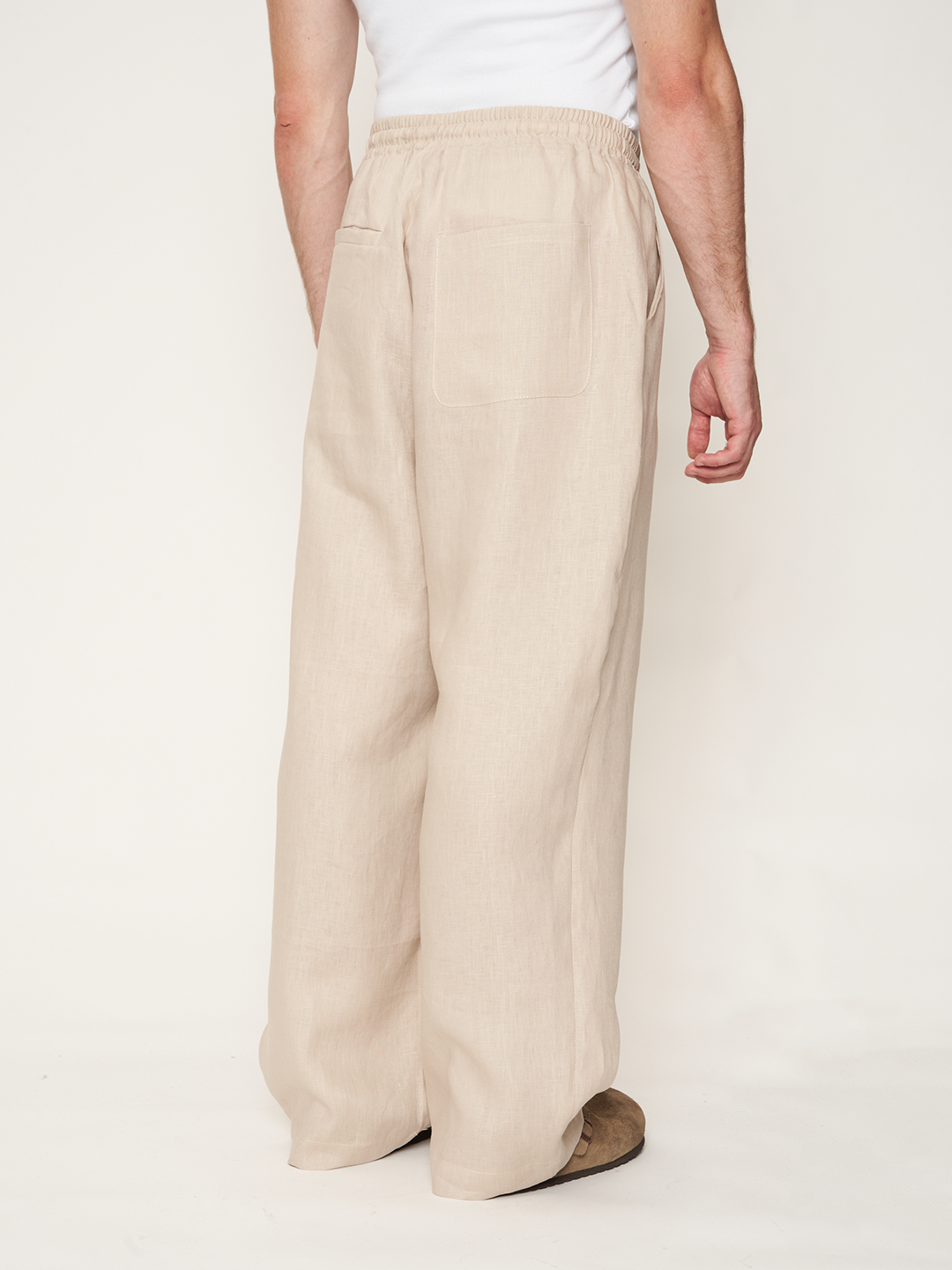 BIGGY TROUSERS 100% Lino