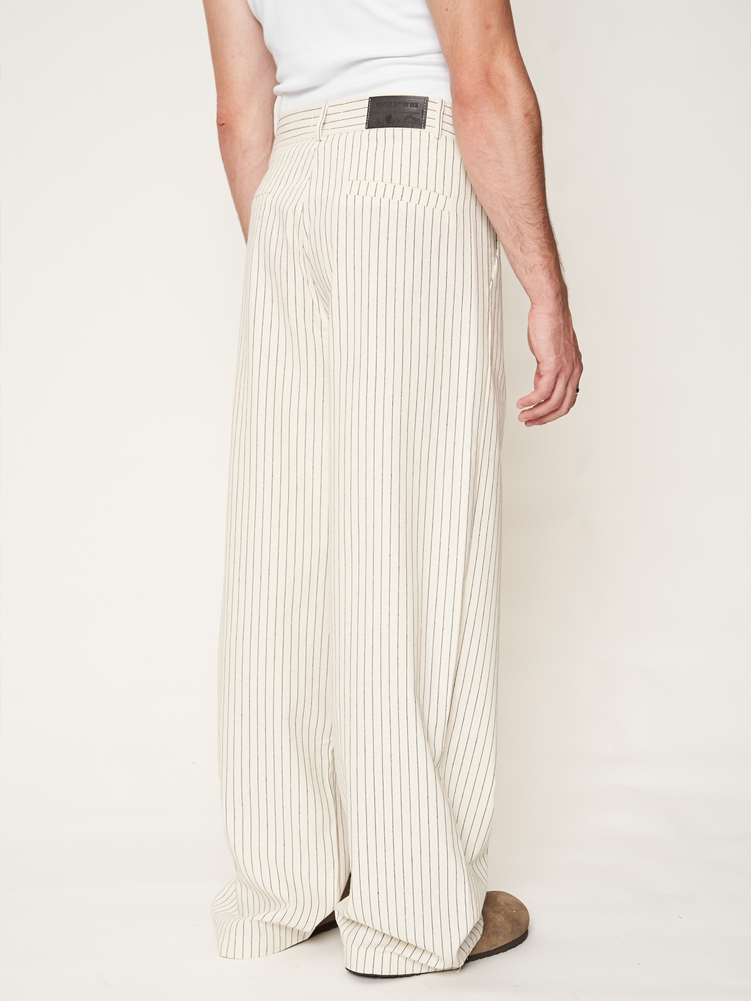 STRIPES COTTON TROUSERS