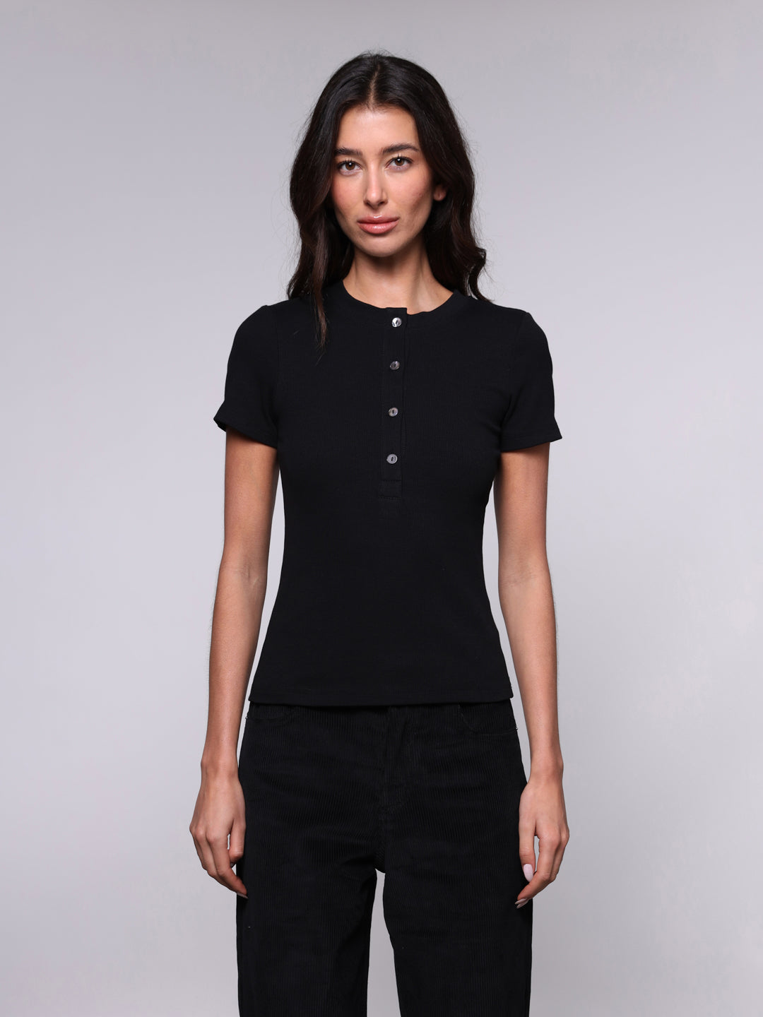WOMEN'S RIBBED SERAFINO T-SHIRT