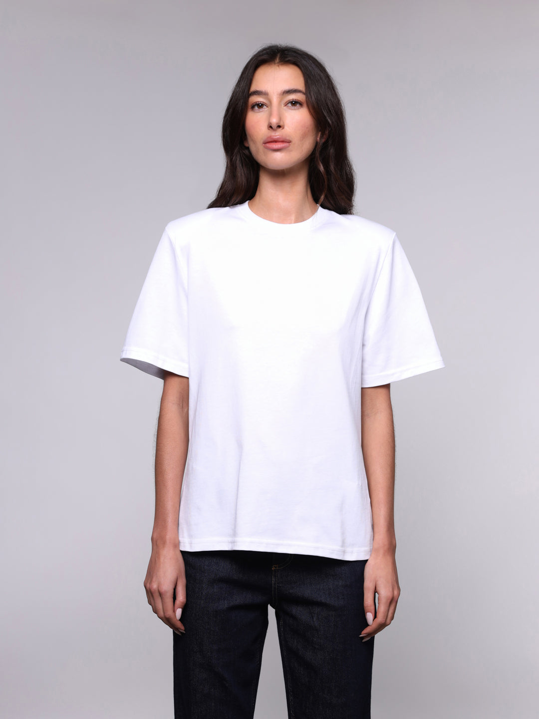 WOMEN'S PADDED SHOULDERS T-SHIRT