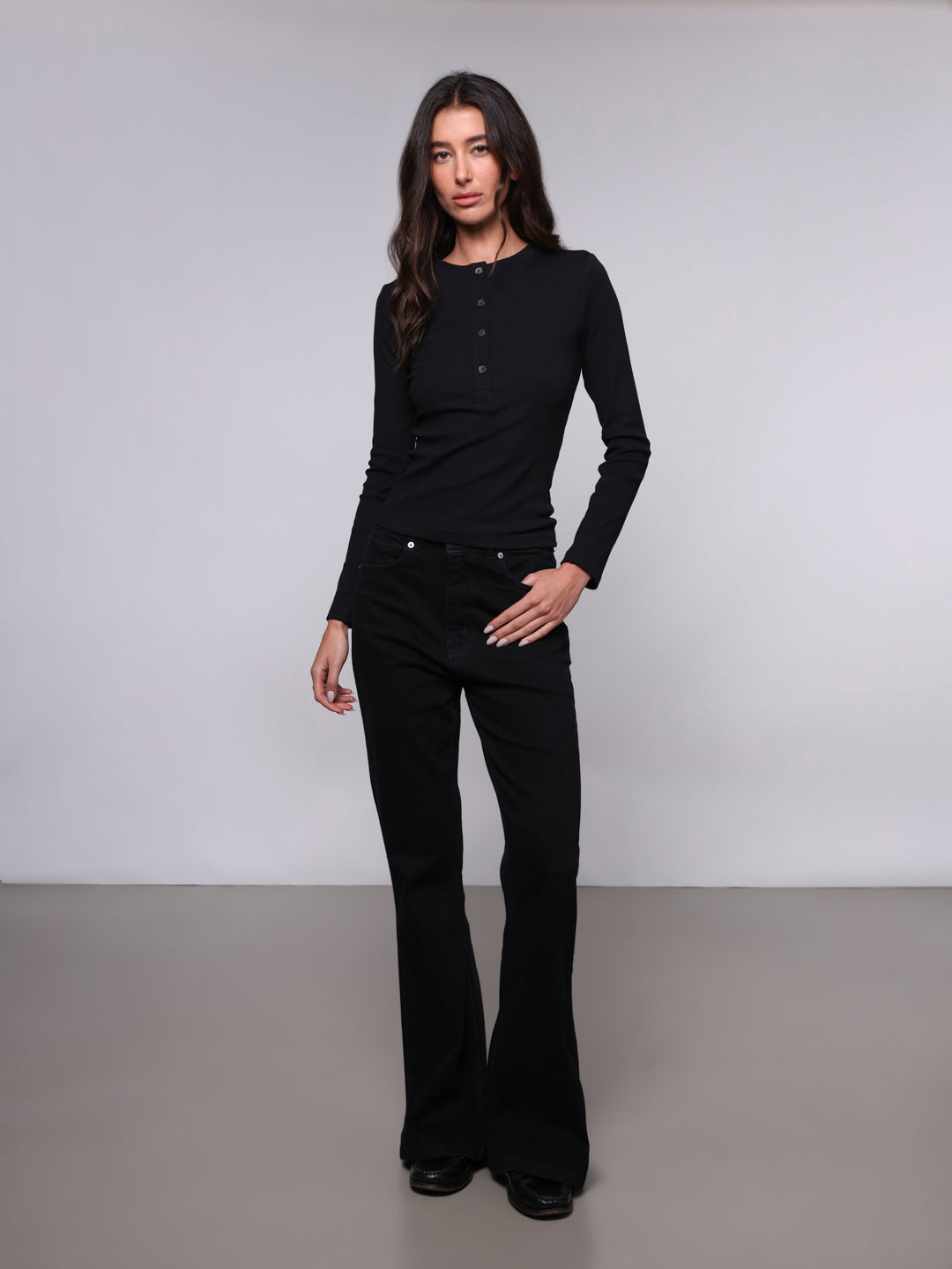 WOMEN'S RIBBED SERAFINO LONG SLEEVE