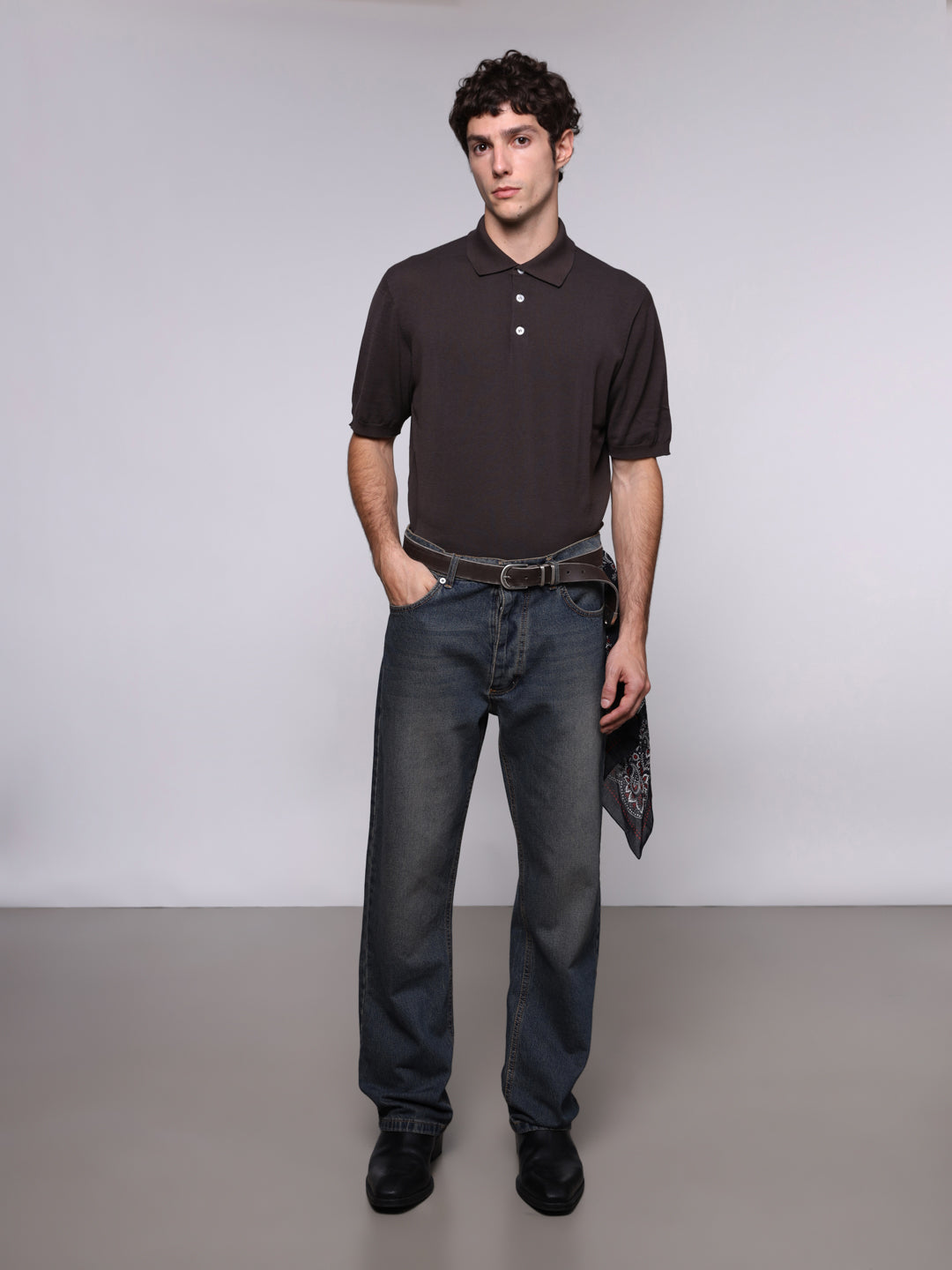 KNITTED ULTRAFINE COTTON POLO