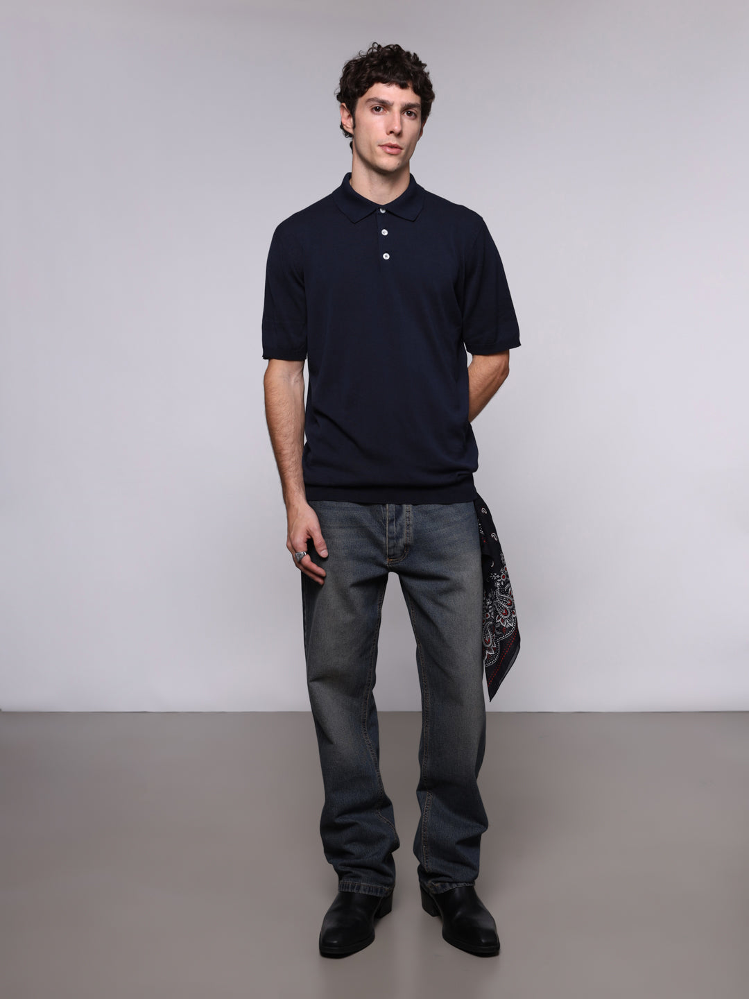 KNITTED ULTRAFINE COTTON POLO