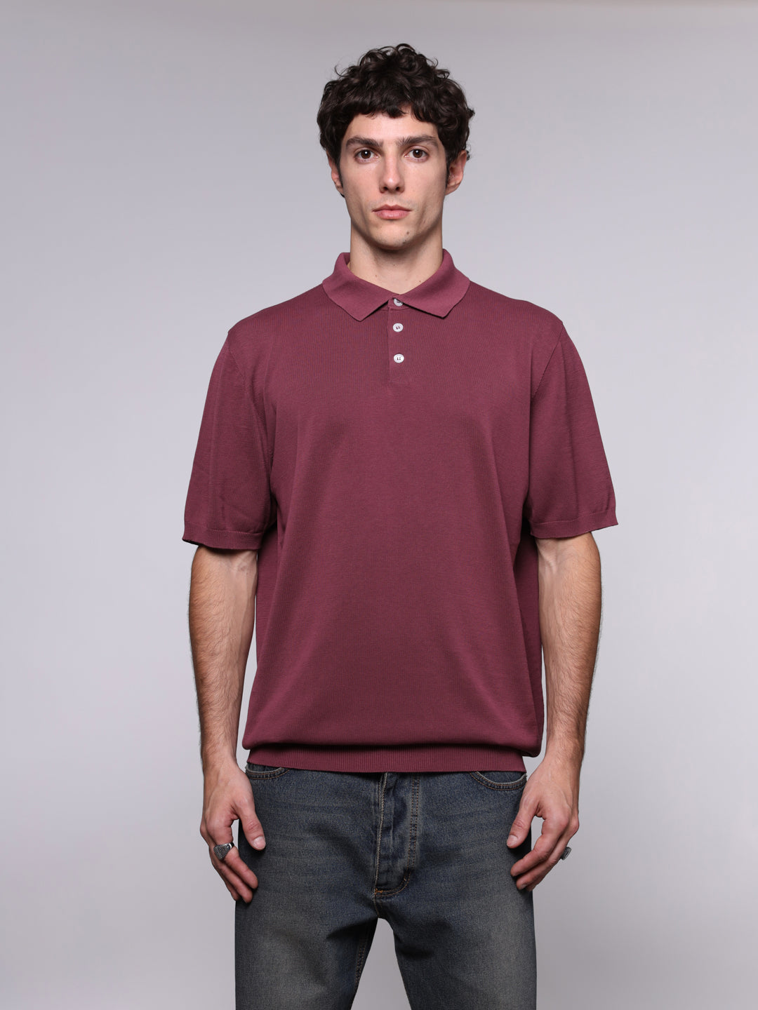 KNITTED ULTRAFINE COTTON POLO