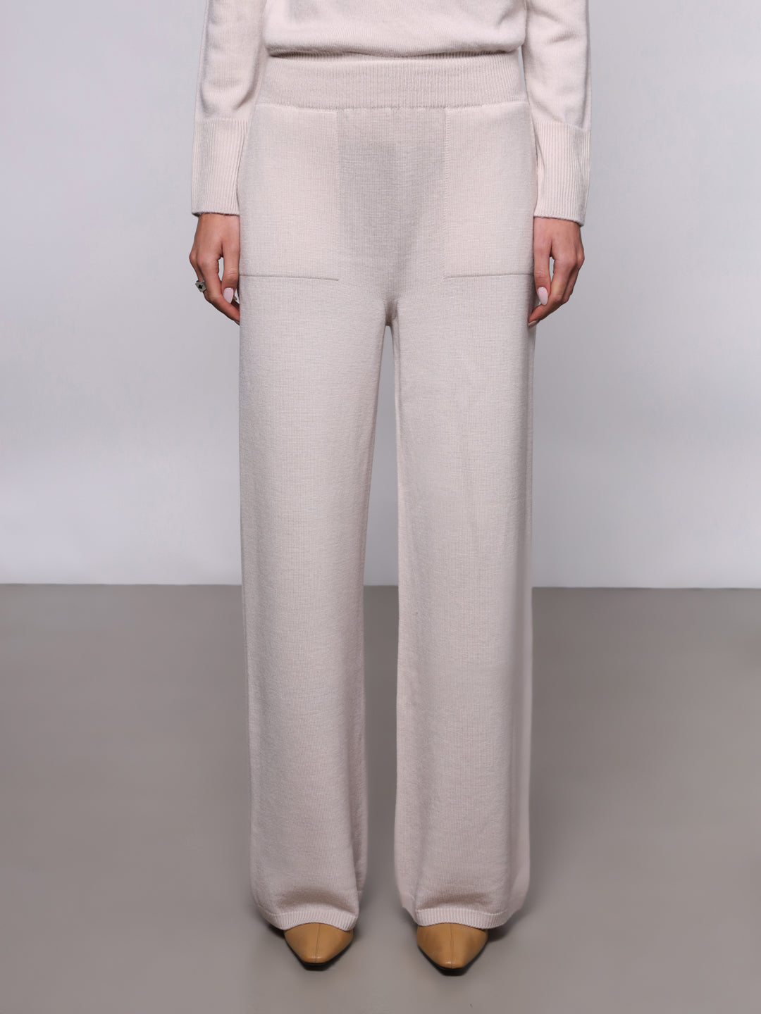 WOMEN'S WOOL KNIT PALAZZO PANTS