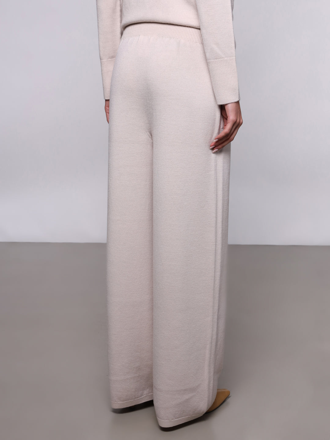 WOMEN'S WOOL KNIT PALAZZO PANTS