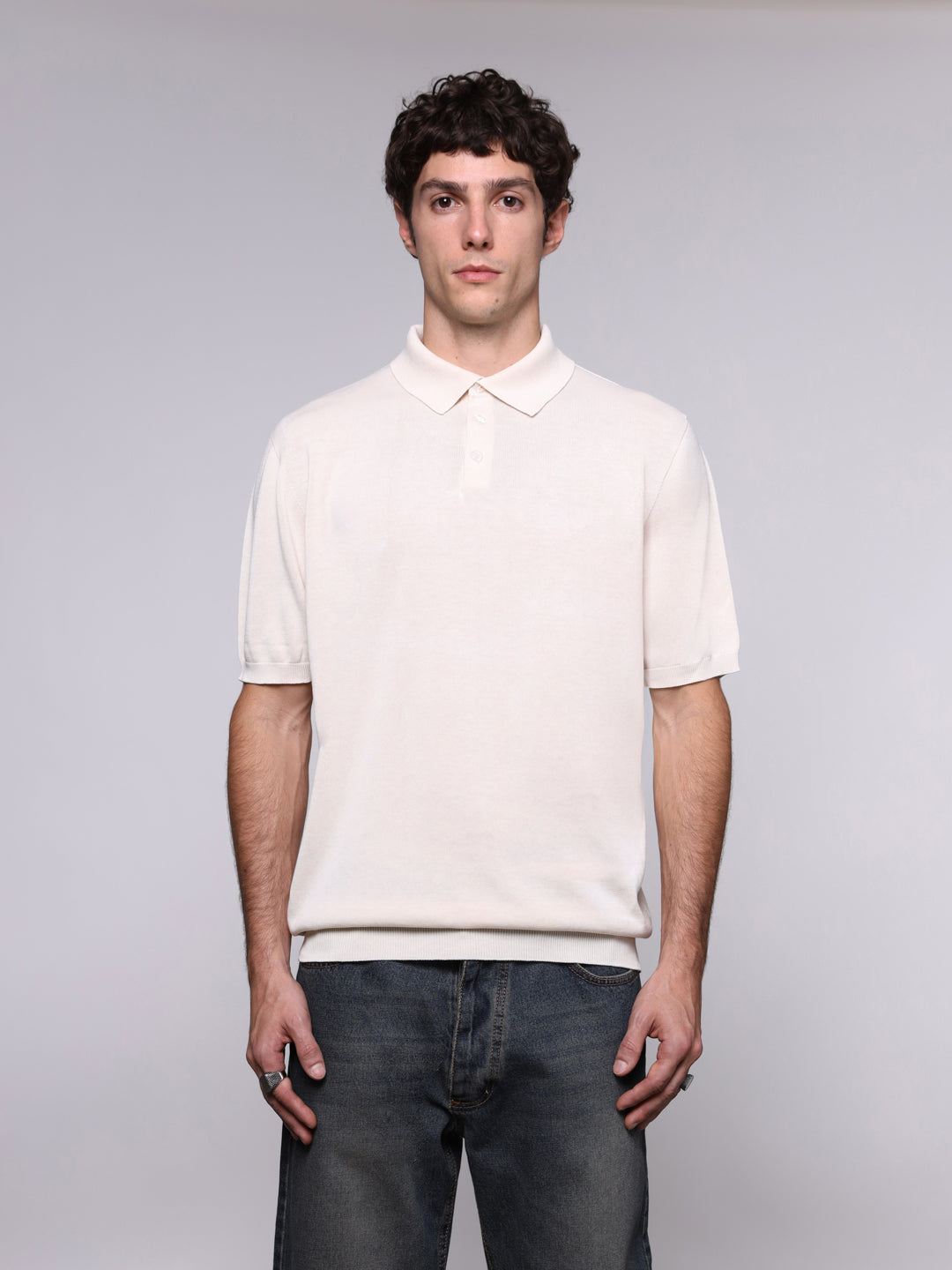 KNITTED ULTRAFINE COTTON POLO