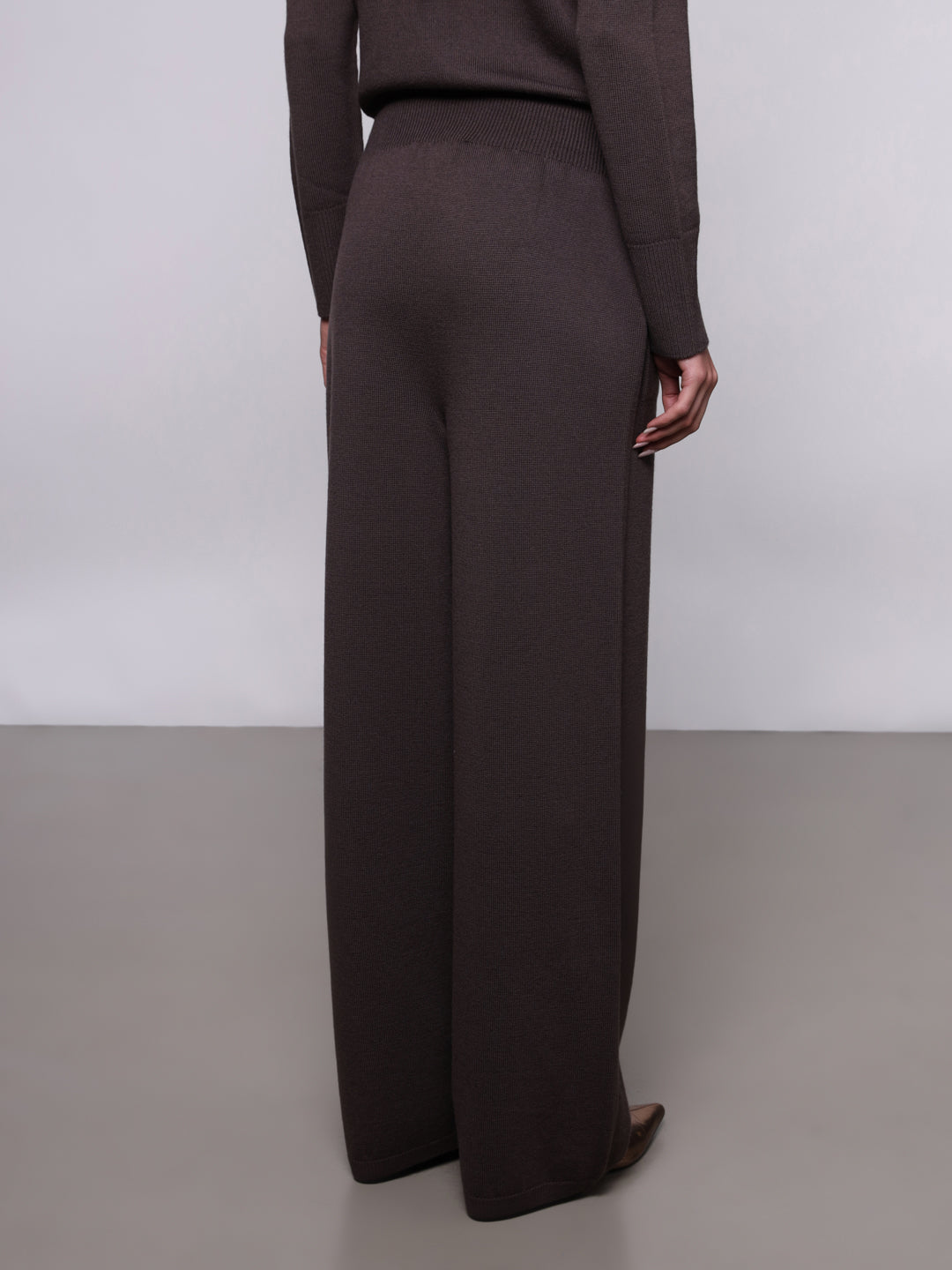 WOMEN'S WOOL KNIT PALAZZO PANTS