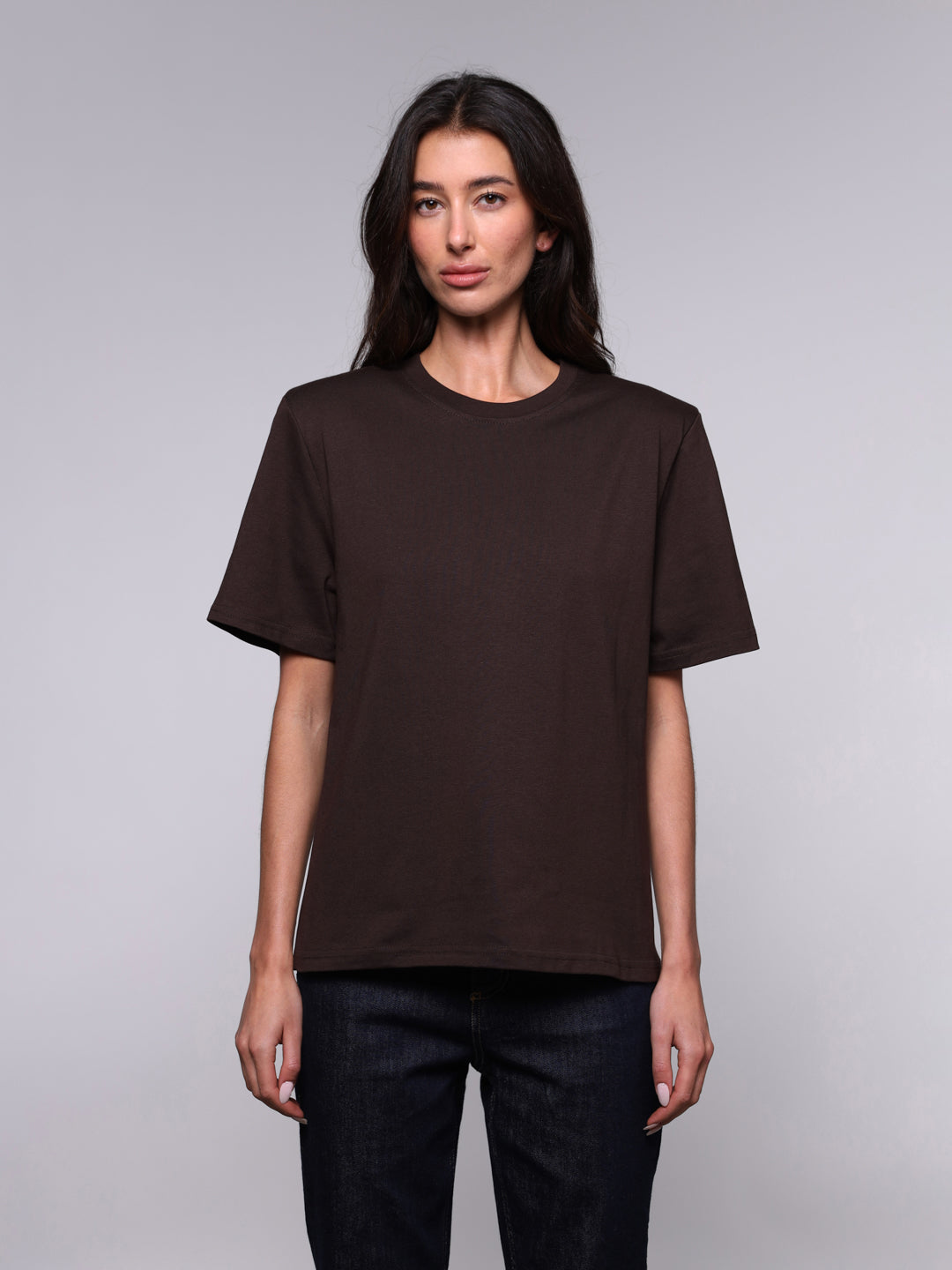 WOMEN'S PADDED SHOULDERS T-SHIRT