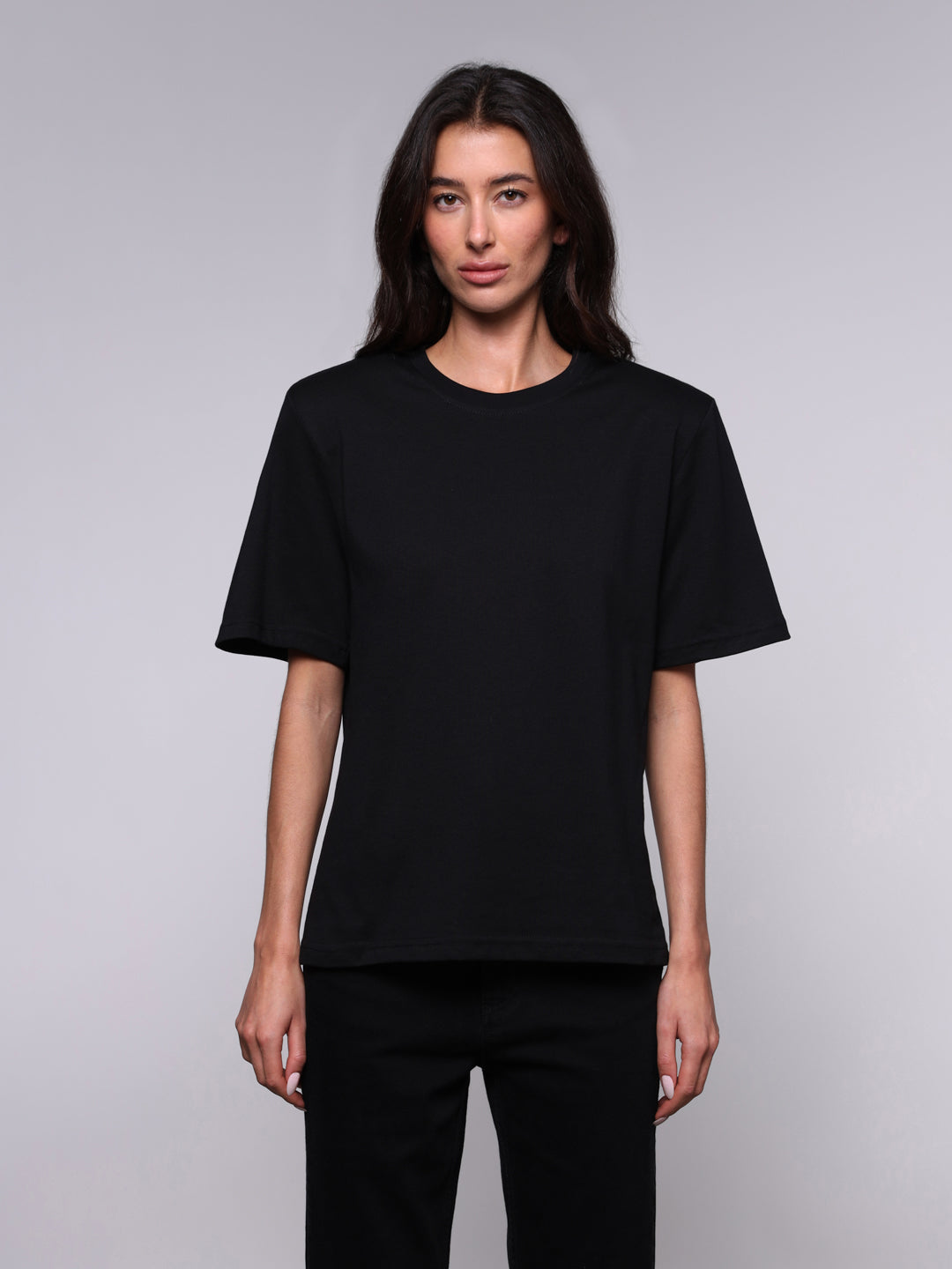 WOMEN'S PADDED SHOULDERS T-SHIRT