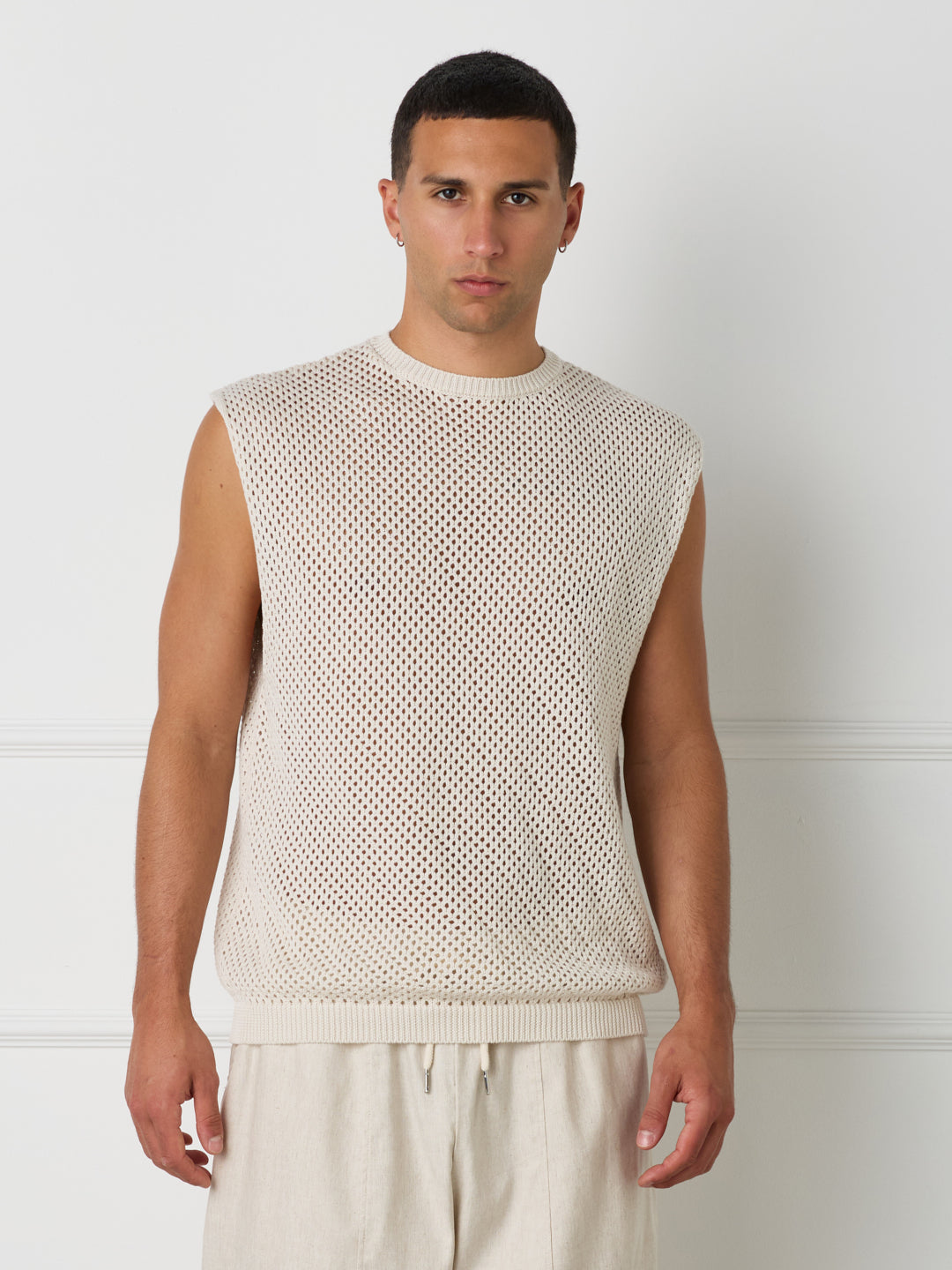SLEEVELESS KNIT CROCHET