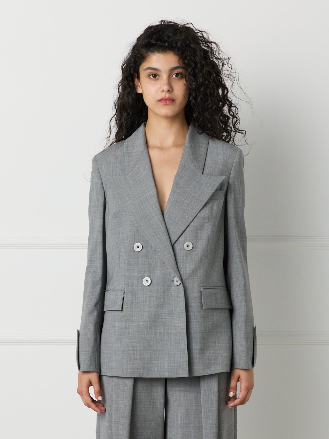 WOMAN SCULPTED DOUBLE BREASTED JACKET
