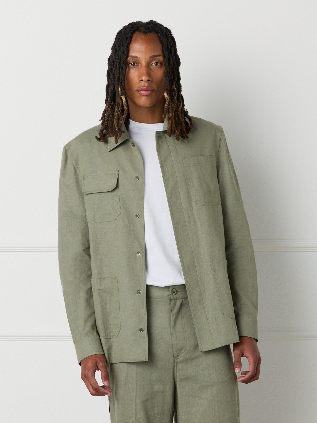 SAHARA - MAXI POCKET LINEN SHIRT