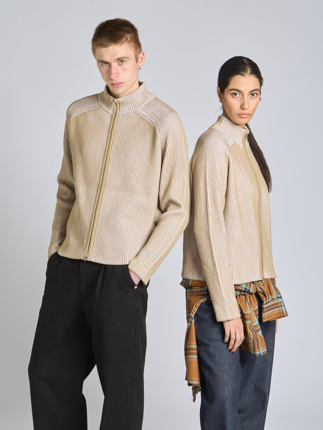 FULL ZIP COTTON SWEATER