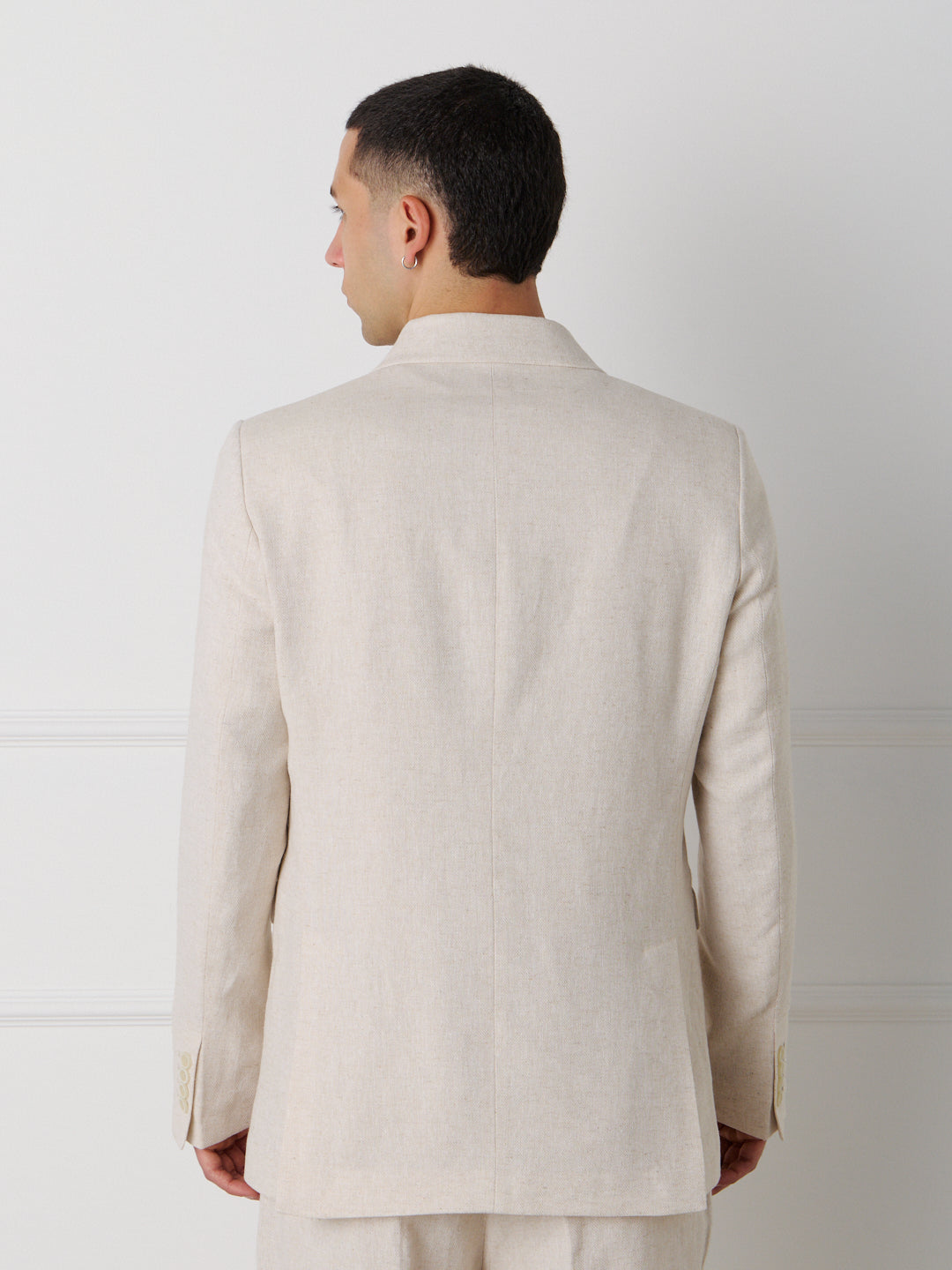 LINEN COTTON DOUBLE BREASTED JACKET