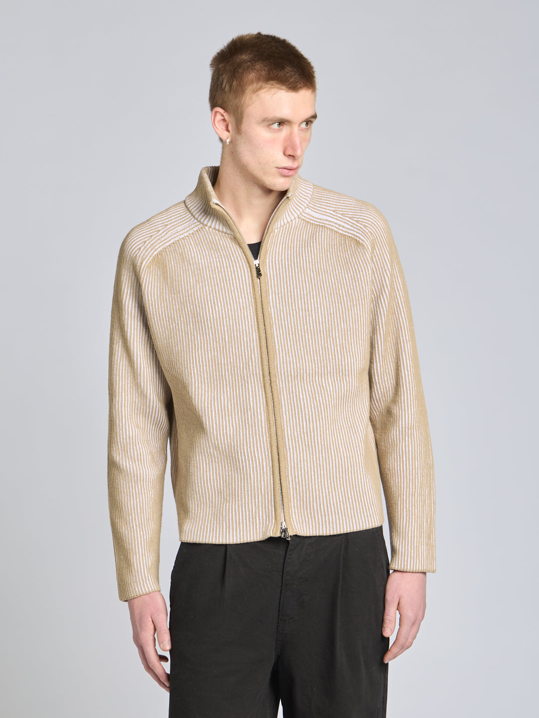 FULL ZIP COTTON SWEATER