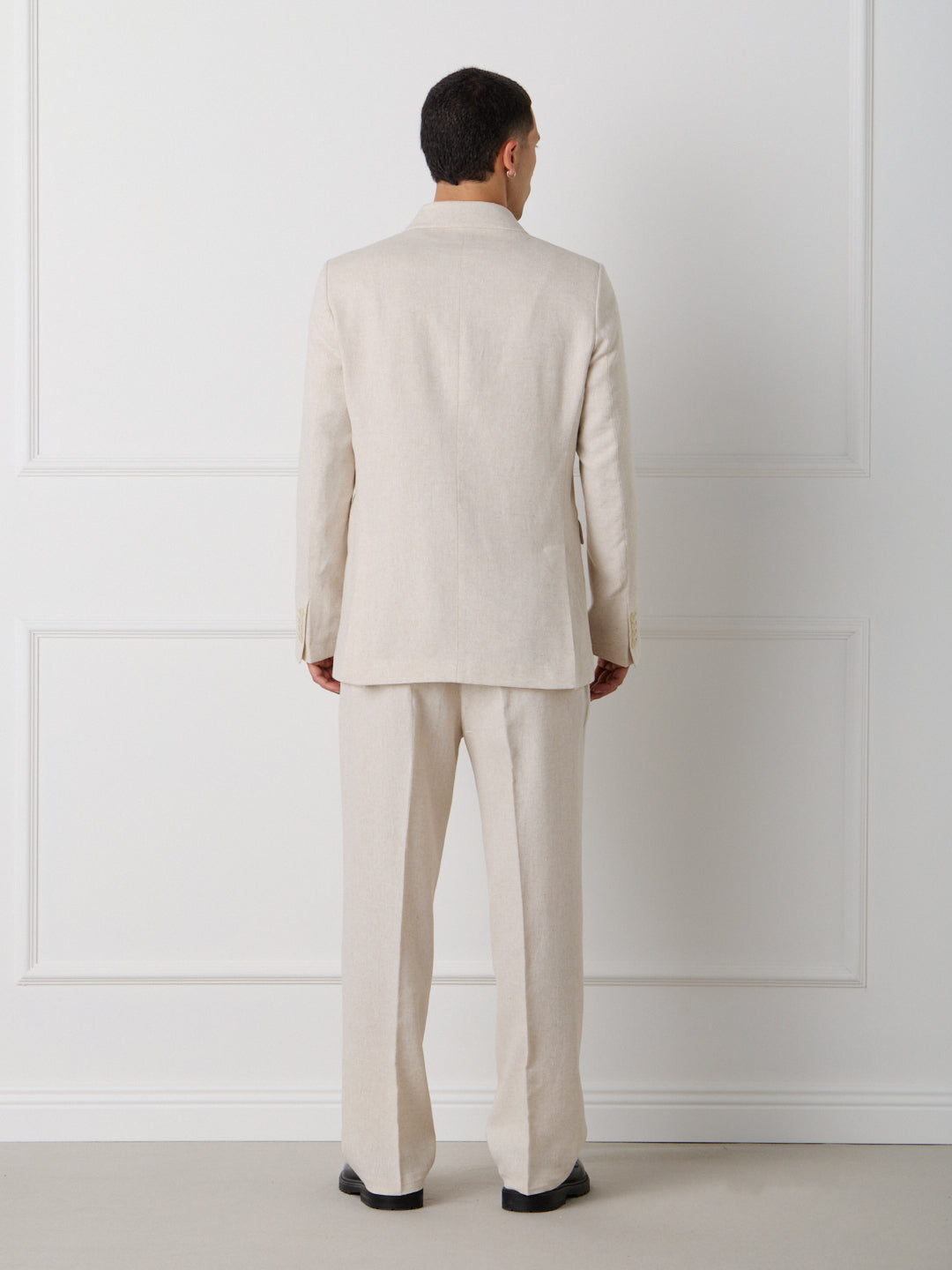 LINEN COTTON DOUBLE BREASTED JACKET