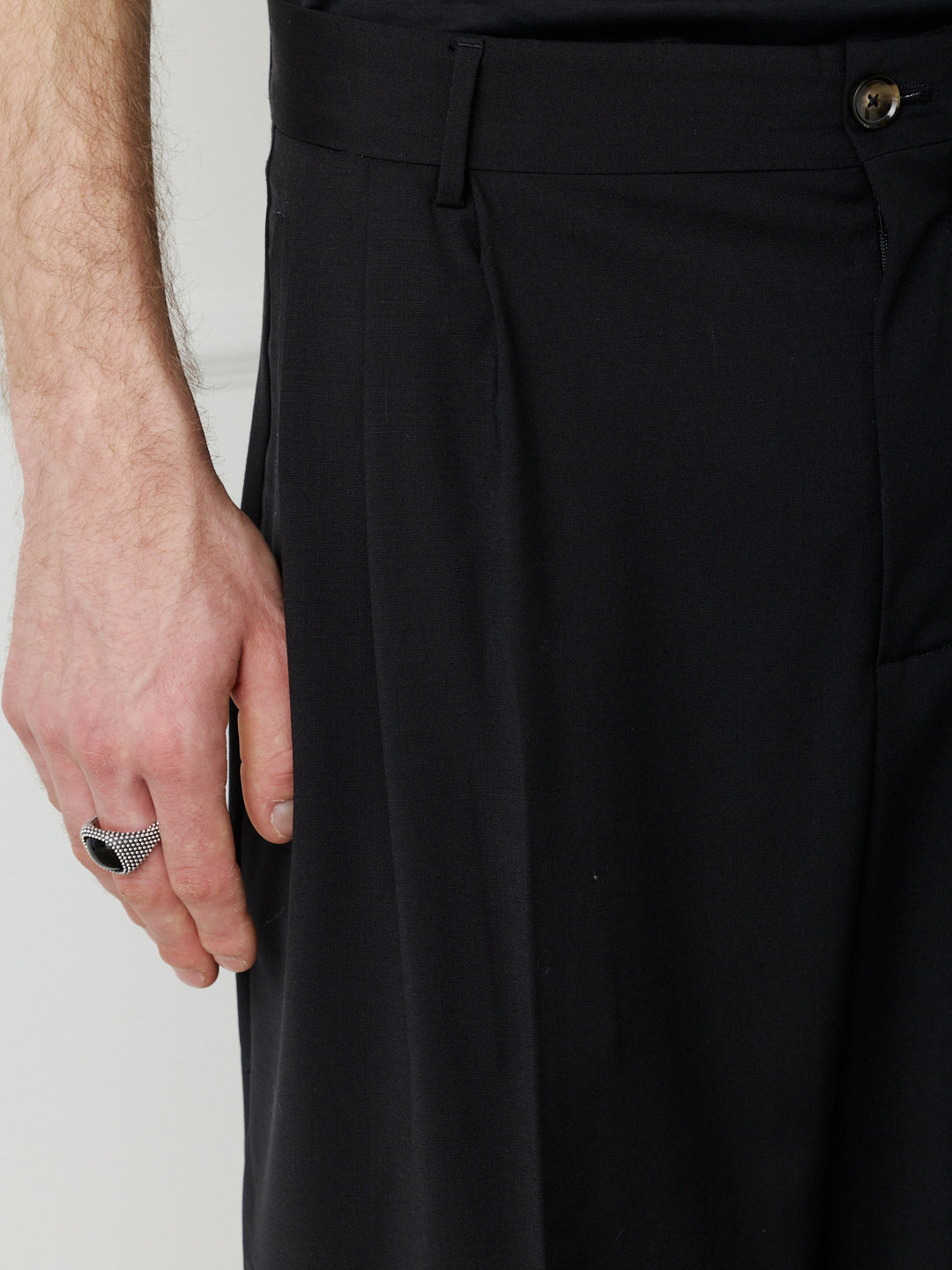 WIDE LEG TAILORED PINCE PANTS