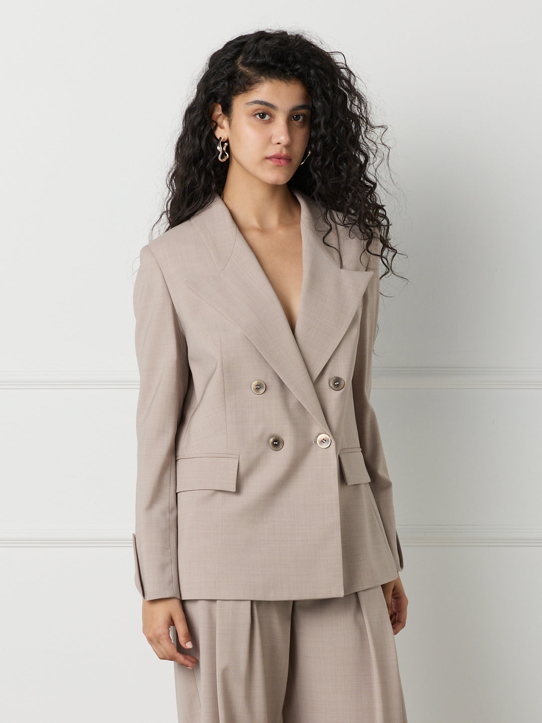 WOMAN SCULPTED DOUBLE BREASTED JACKET