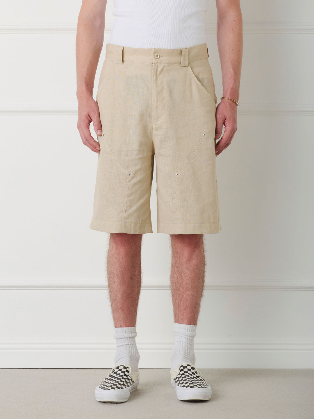 LINEN CARPENTER SHORTS