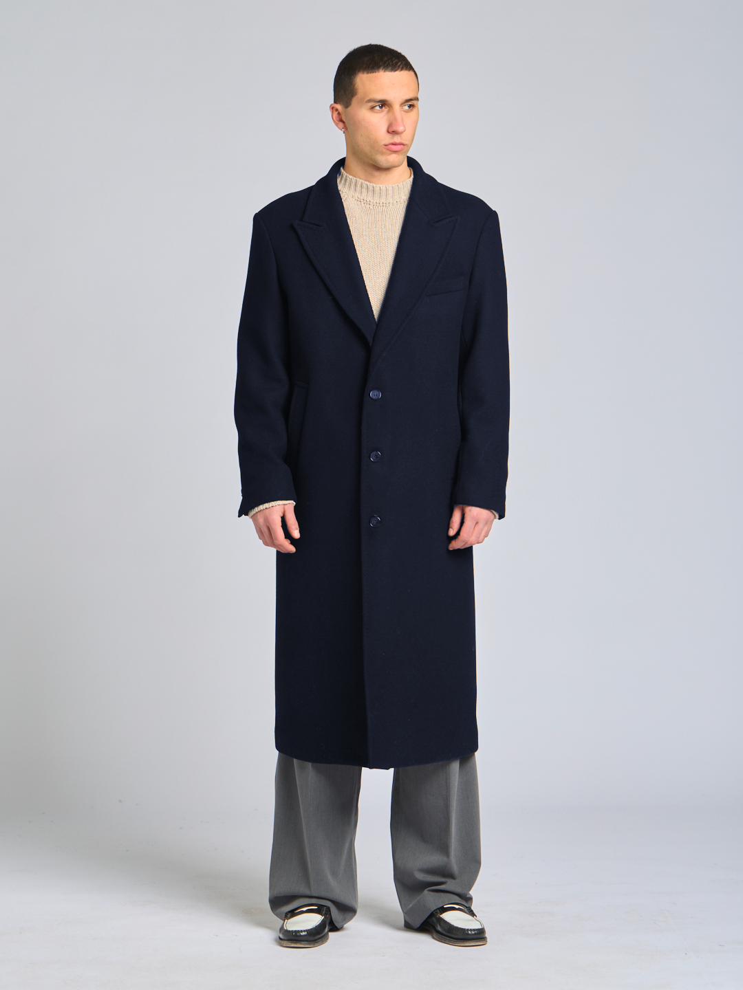 SINGLE WOOL COAT