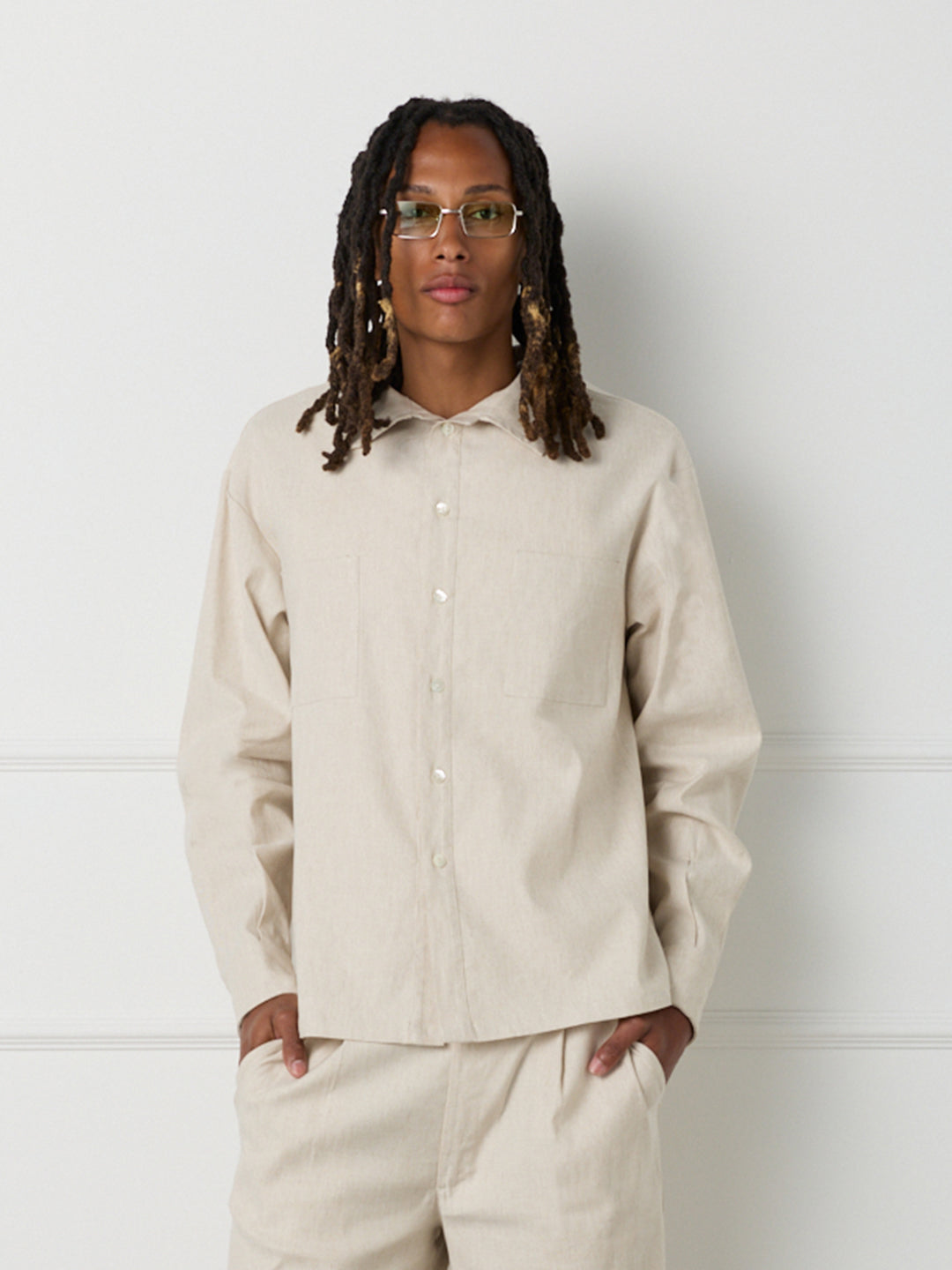 DUNE - LINEN COTTON LONG SLEEVE SHIRT