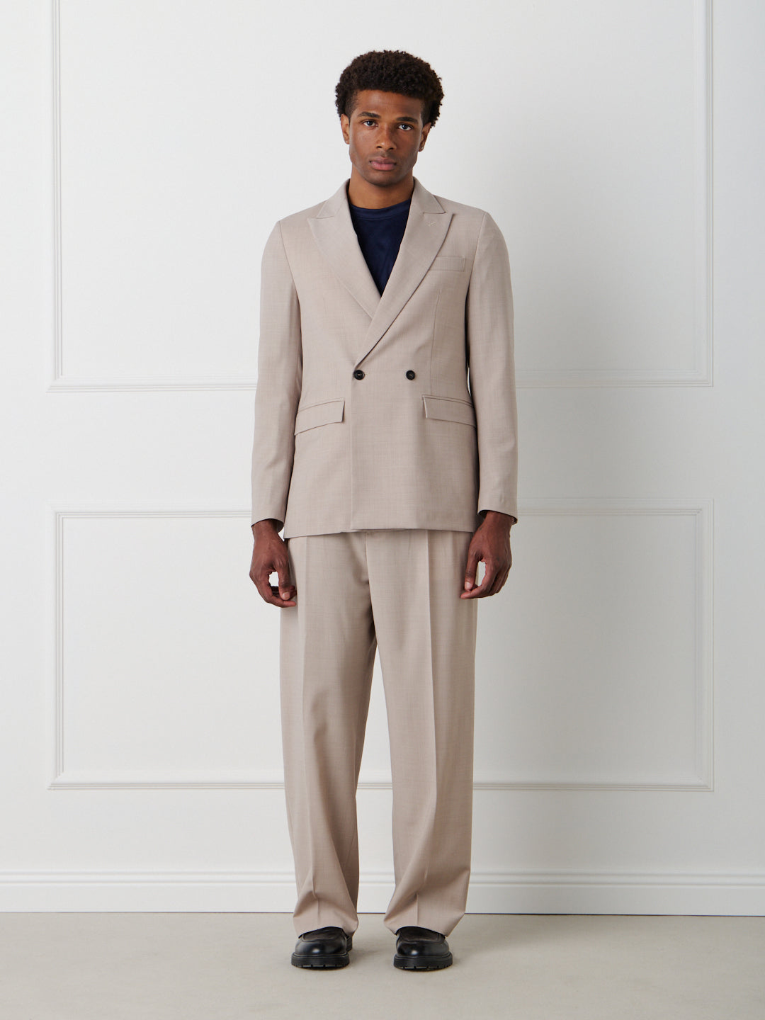 WIDE LEG TAILORED PINCE PANTS
