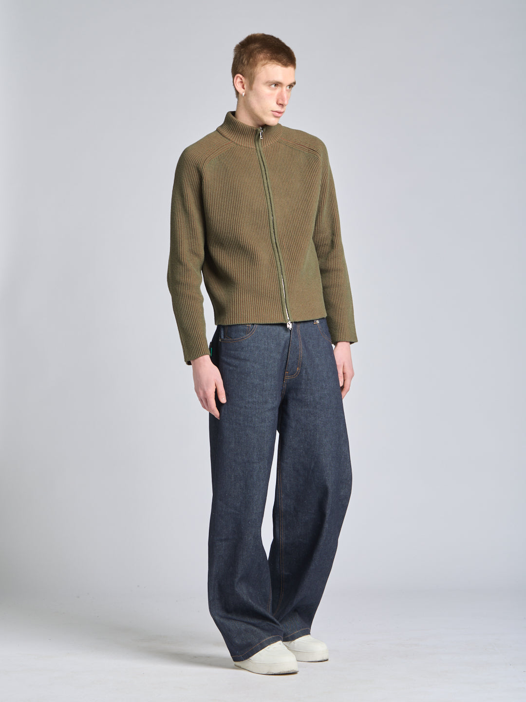 FULL ZIP COTTON SWEATER