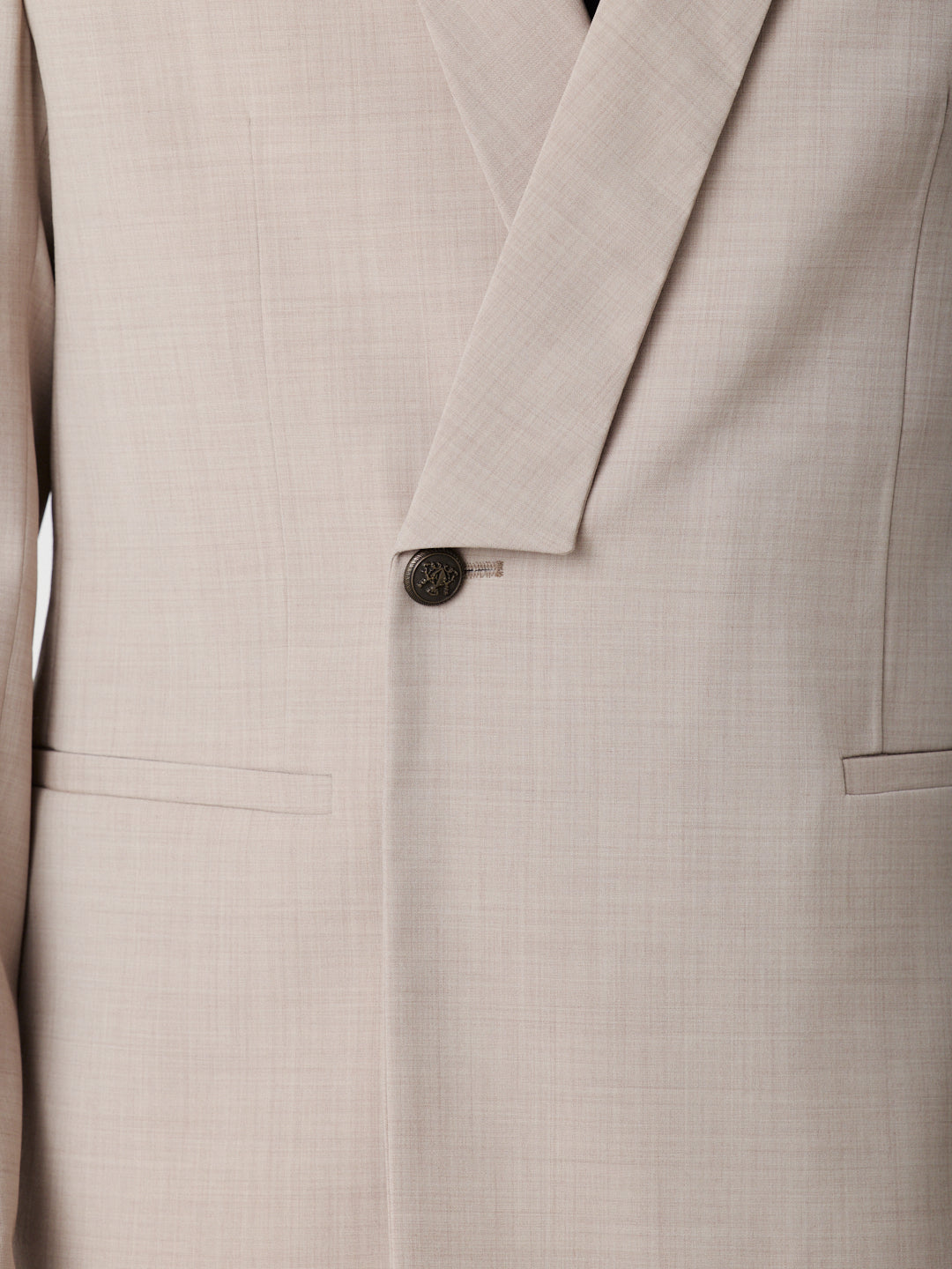 DOUBLE-BREASTED SHAWL COLLAR BLAZER