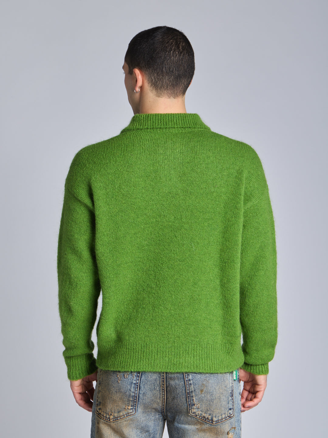 MOHAIR POLO SWEATER