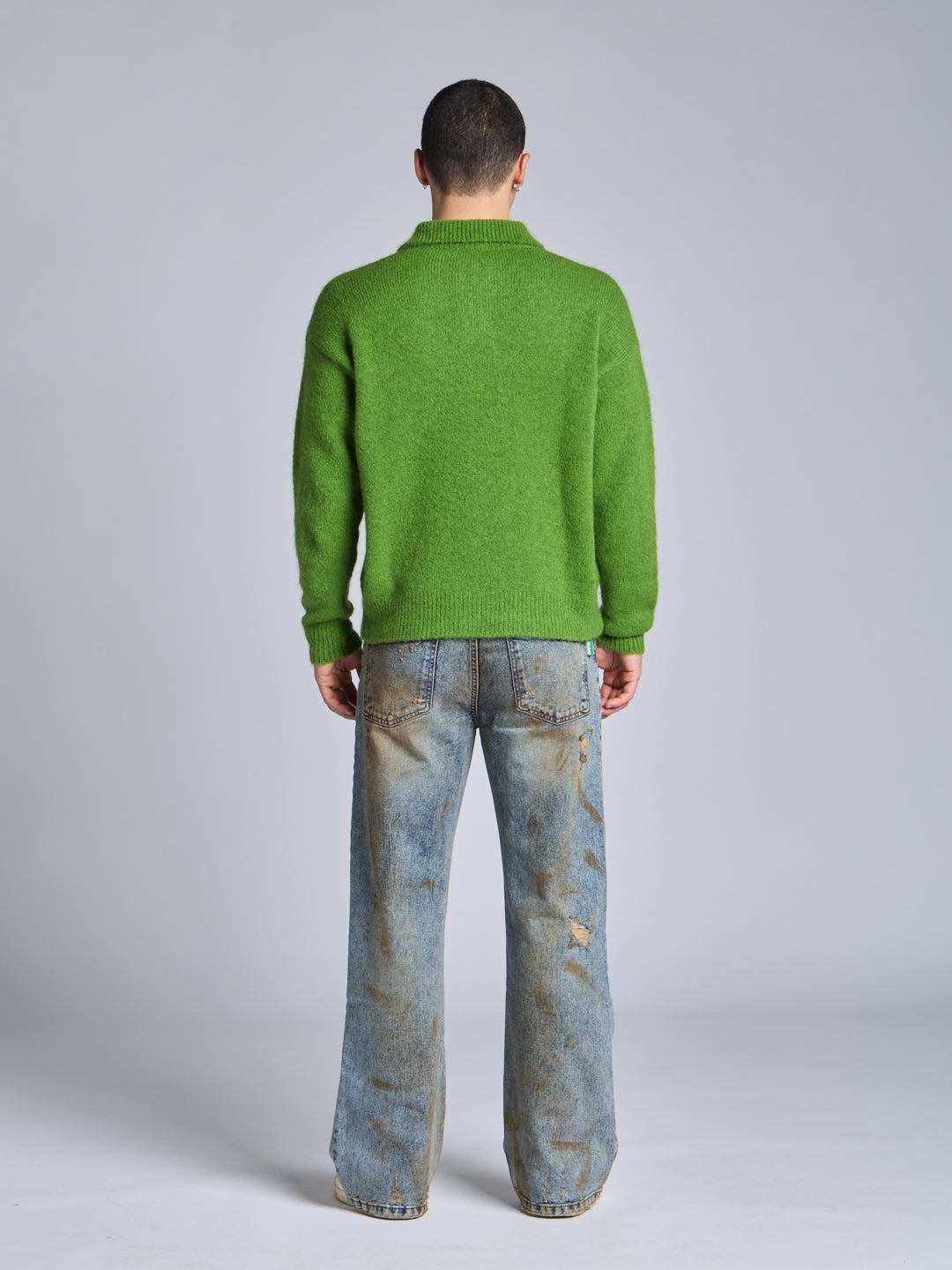 MOHAIR POLO SWEATER