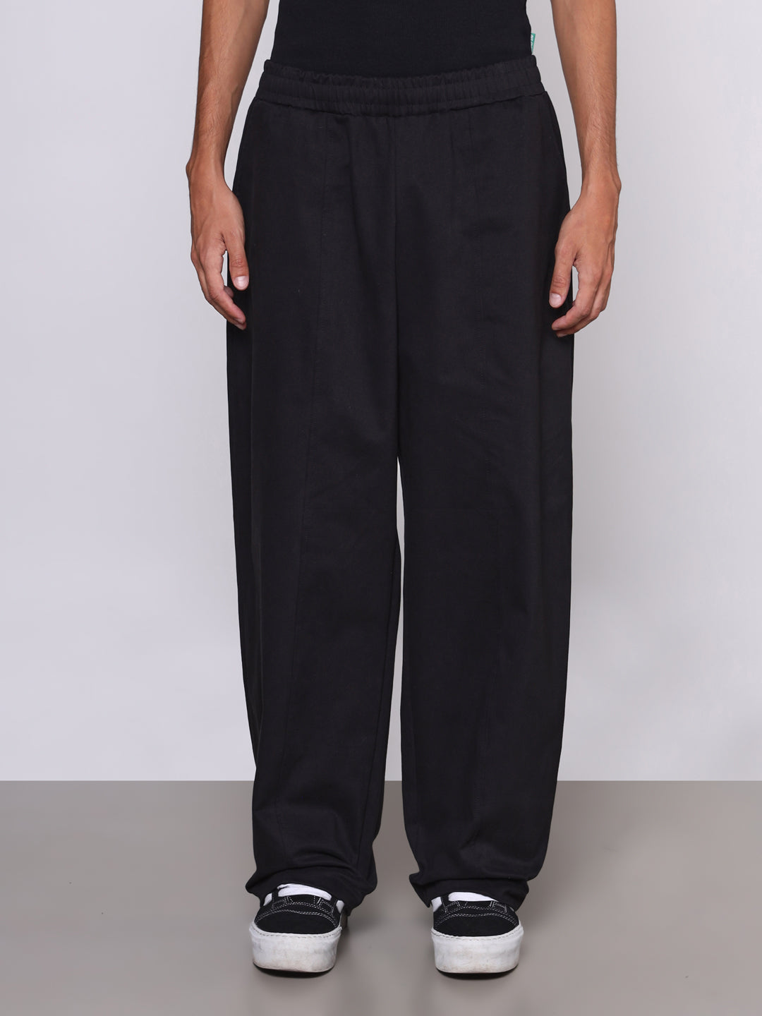 PEACHED GABARDINE BIGGY PANTS