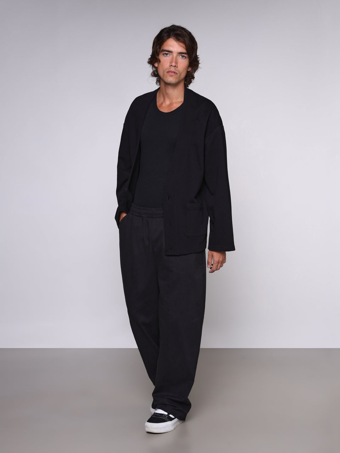 PEACHED GABARDINE BIGGY PANTS