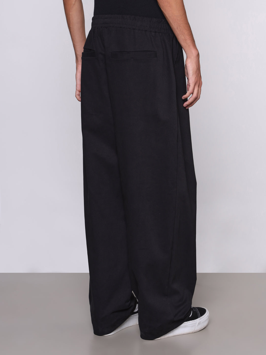 PEACHED GABARDINE BIGGY PANTS