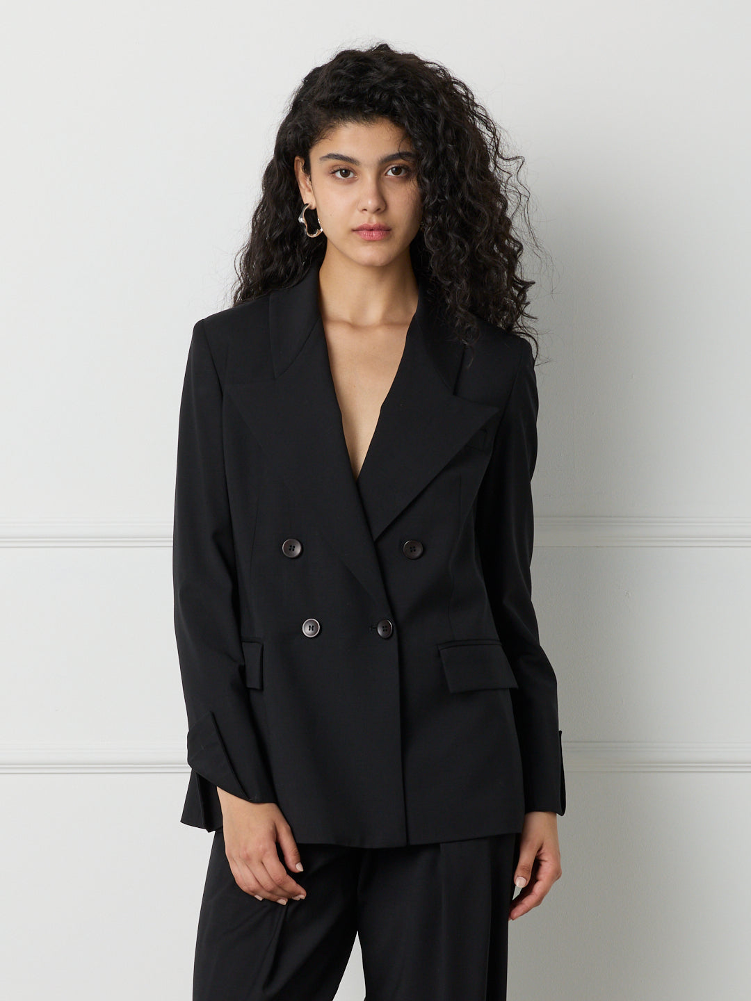 WOMAN SCULPTED DOUBLE BREASTED JACKET