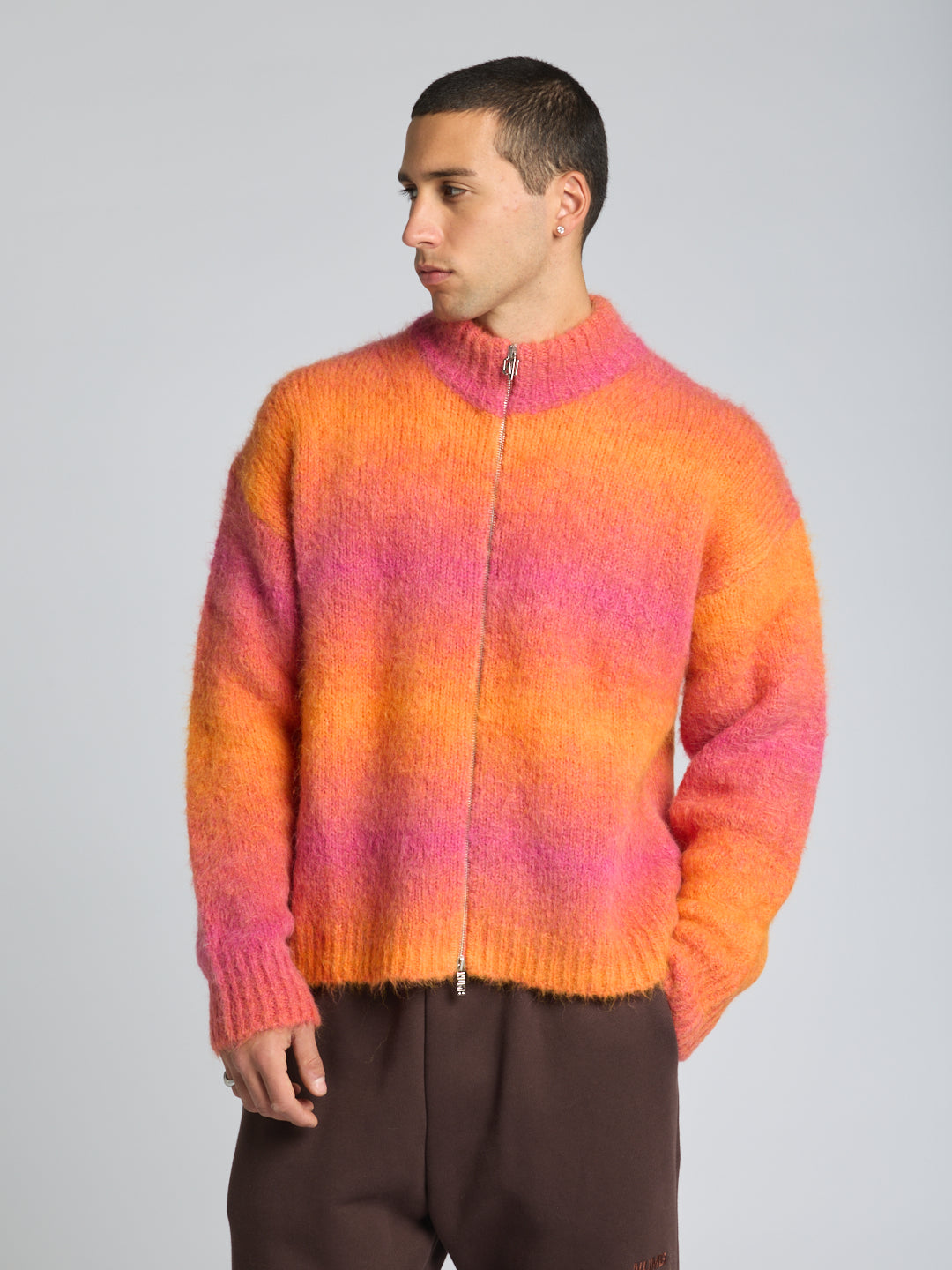 ZIP ALPACA SWEATER