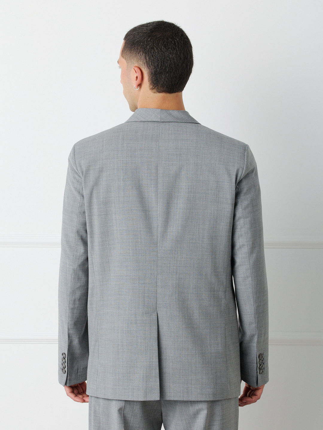 DOUBLE-BREASTED SHAWL COLLAR BLAZER