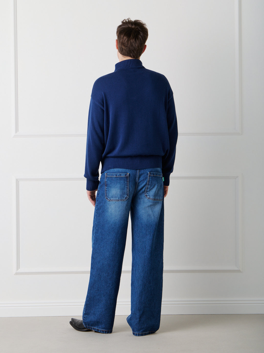 COTTON HALF ZIP SWEATER