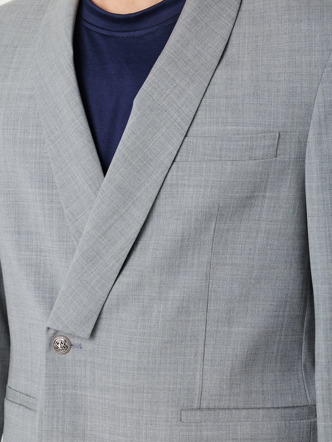 DOUBLE-BREASTED SHAWL COLLAR BLAZER