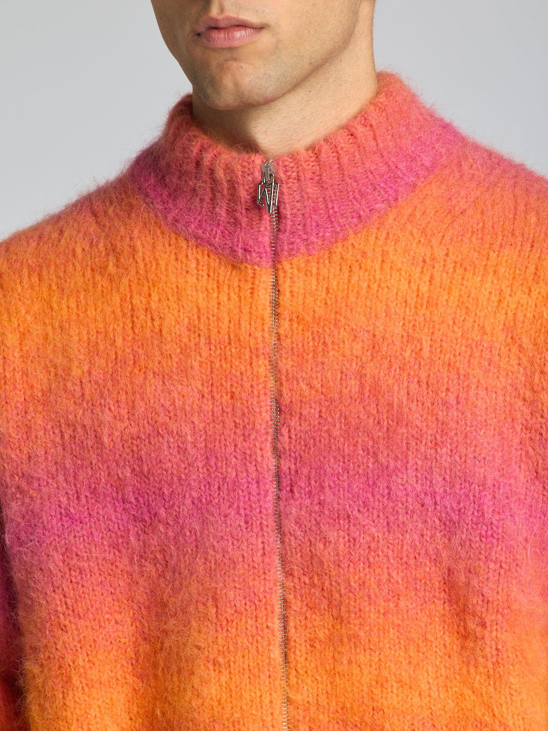 ZIP ALPACA SWEATER