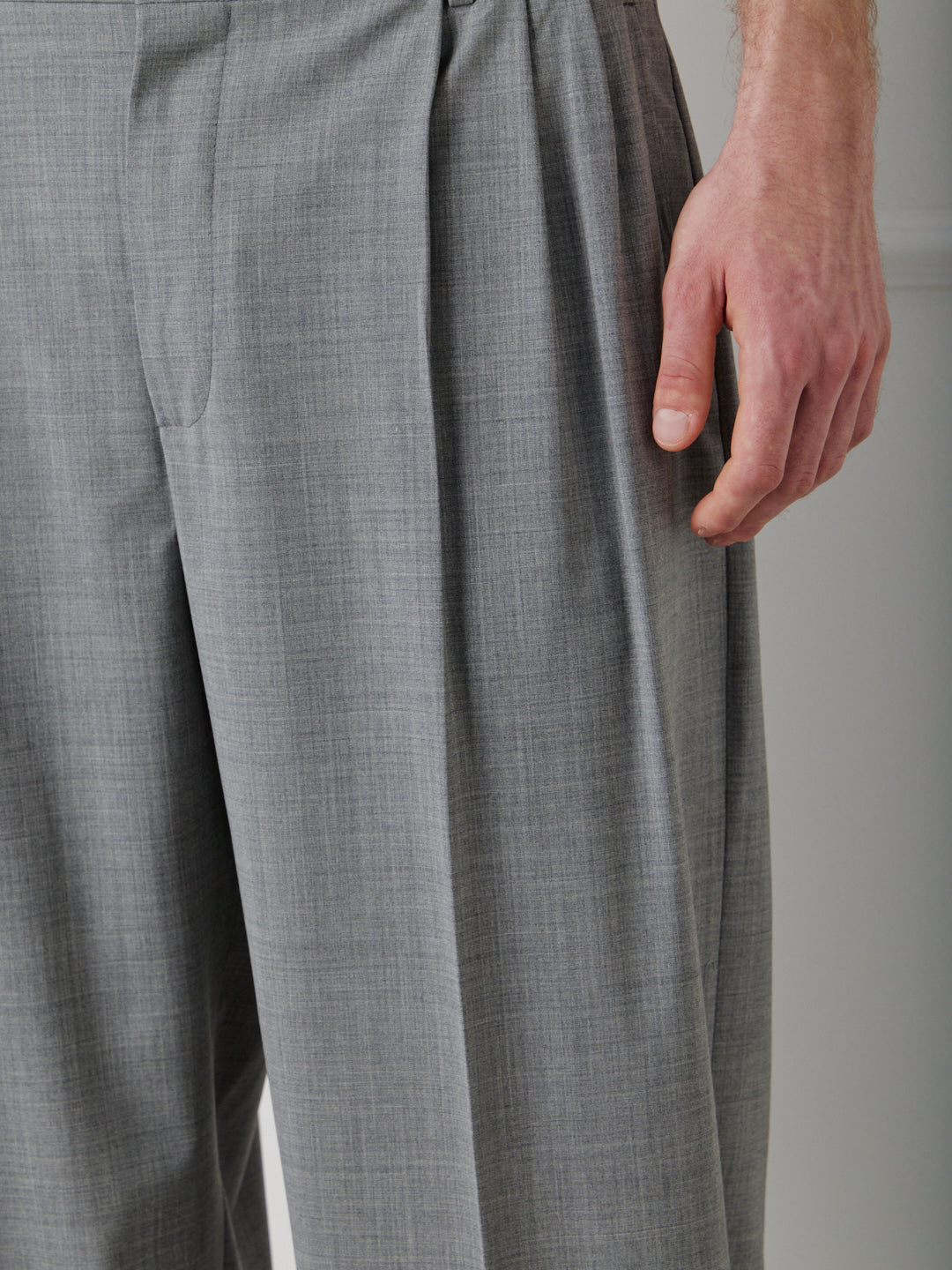 WIDE LEG TAILORED PINCE PANTS